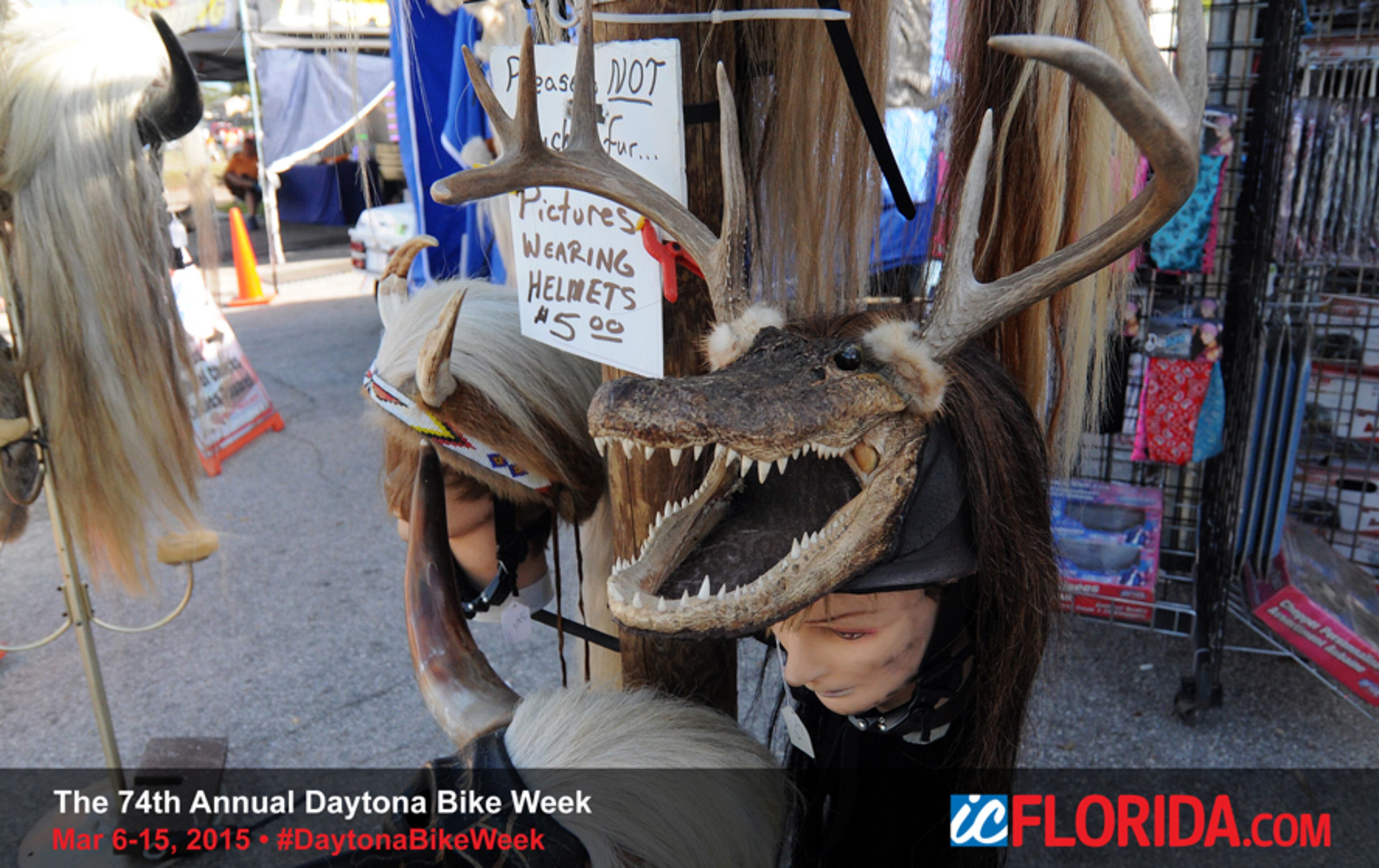 Motorcycle enthusiasts from all over the globe converged on Daytona Beach for the 74th Annual Bike Week. The 11-day long celebration of the biker culture featured live entertainment, a ton of sunshine, lots of loud pipes, colorful characters and a sea of chrome-adorned, creatively decorated motorcycles.