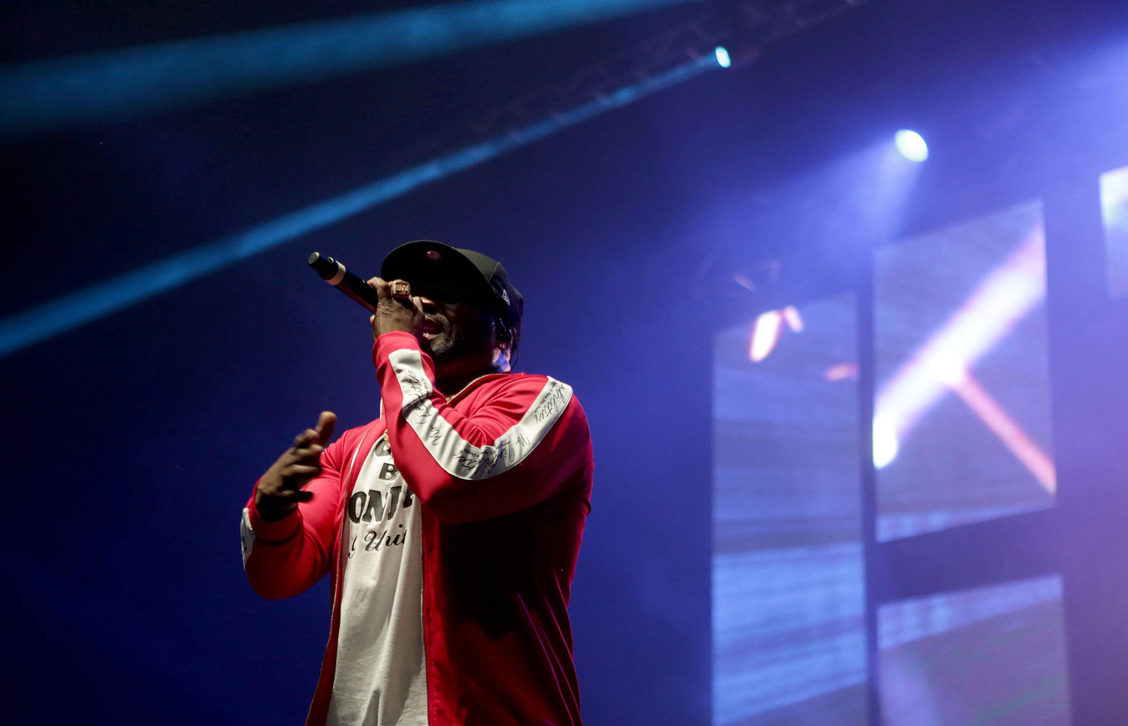 50 Cent performing at the Tycoon Music Festival at the Ceraillis Amphitheatre in Atlanta on Saturday, June 8, 2019. (Akili-Casundria Ramsess/Eye of Ramsess Media)