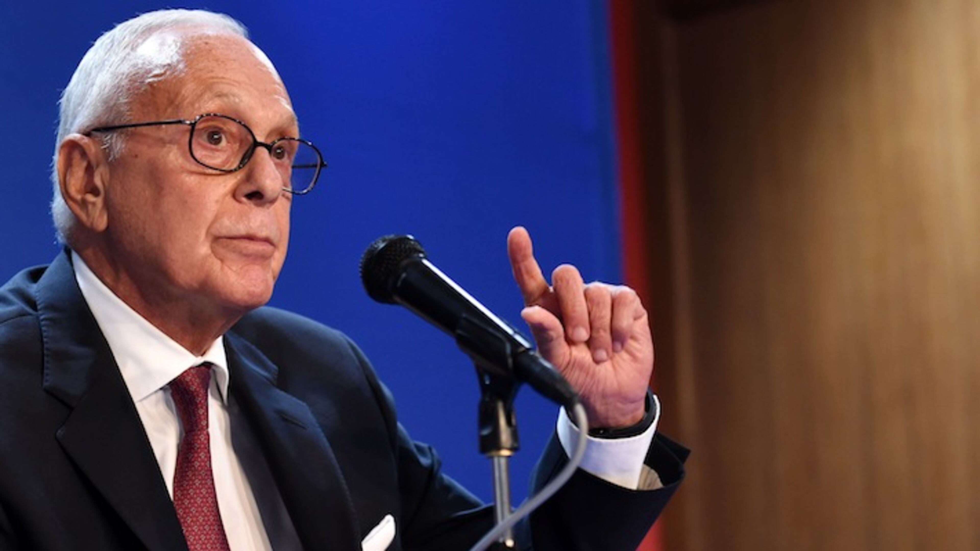 SMU men’s basketball head coach Larry Brown answers a reporter's question during a news conference in Moody Coliseum on the SMU campus, Tuesday, Sept. 29, 2015, in Dallas. Brown addressed NCAA sanctions levied Tuesday against the SMU men's basketball program. (AP Photo/Jeffrey McWhorter)