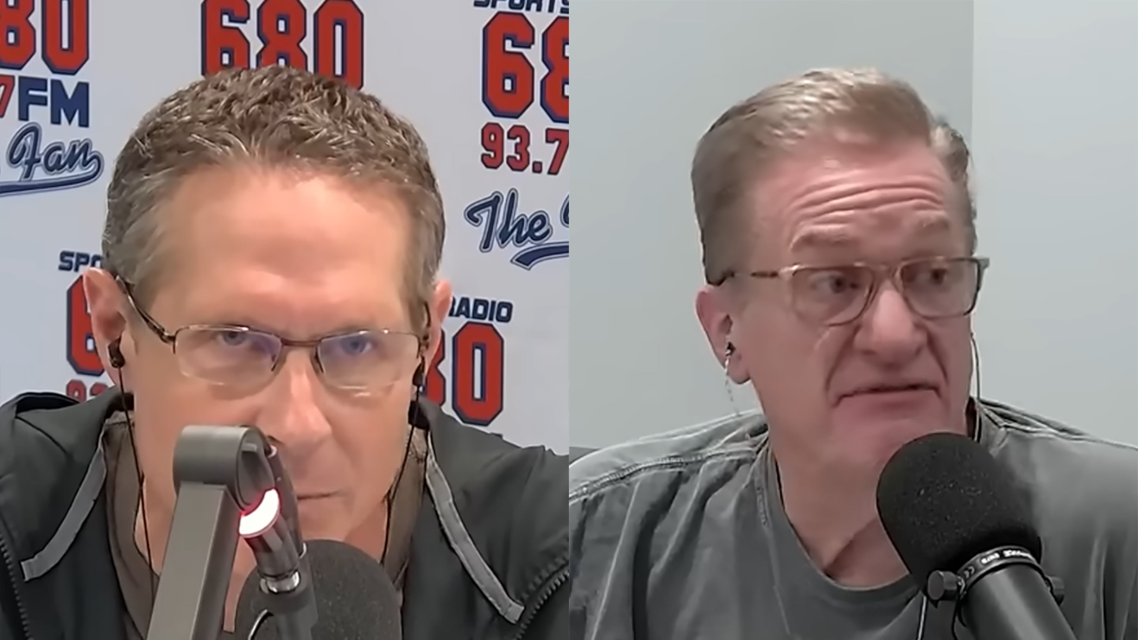 Matt Chernoff (left) and Chuck Oliver have been a team at 93.7/680 The Fan sports talk since 2008 and have been signed for at least two more years. (Courtesy of 680 The Fan)