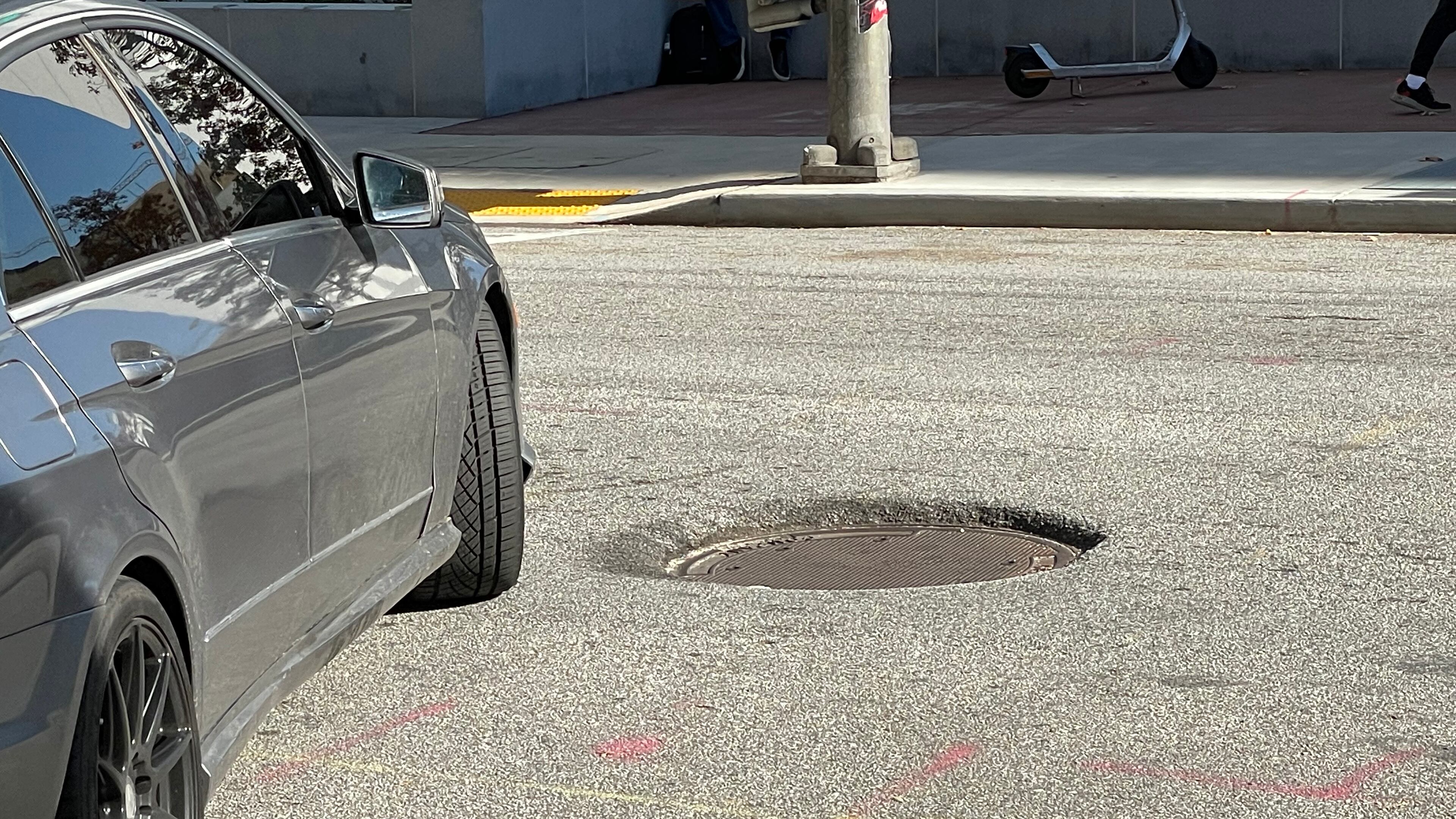 Ken Rice wants the manhole covers in downtown leveled.