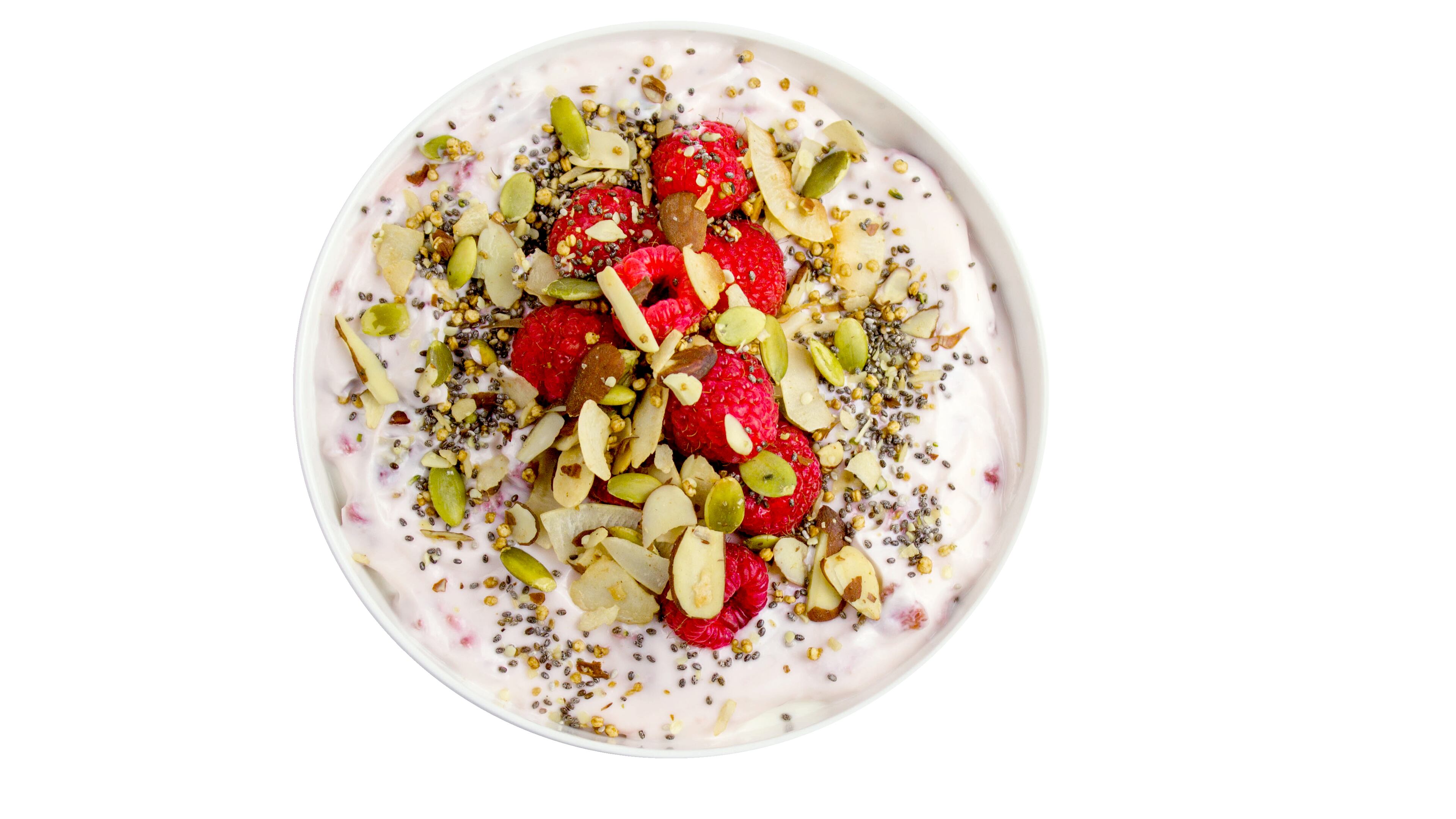 Sprinkle Super Toppers on yogurt for a delicious, healthy snack.