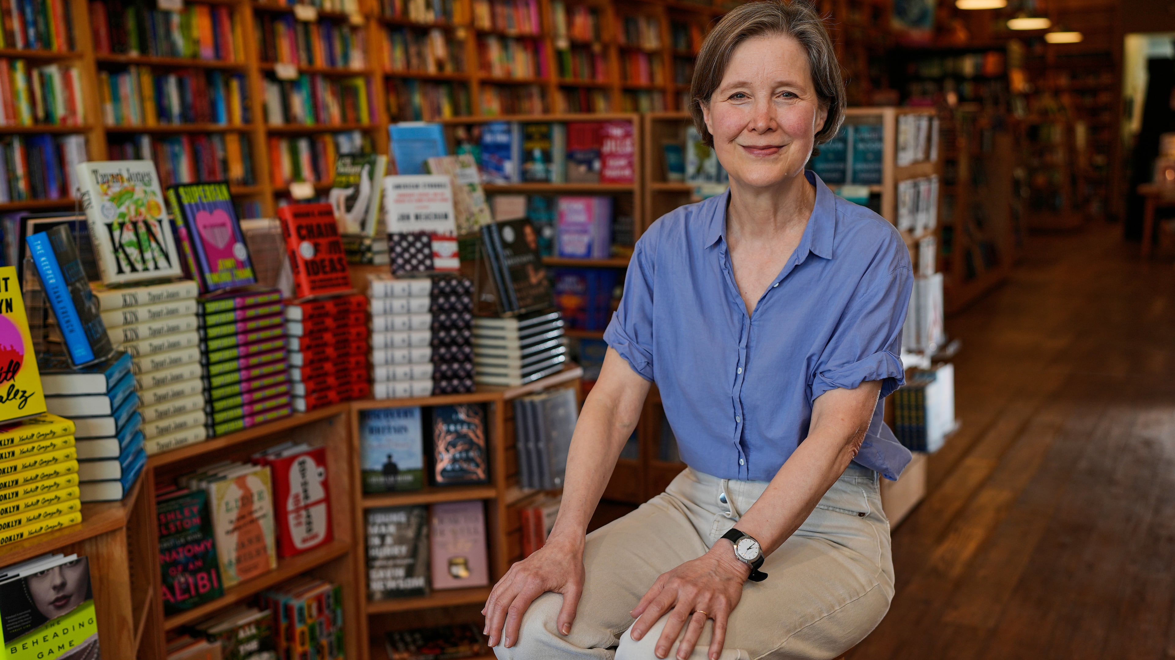 Nashville author and bookstore owner Ann Patchett follows her 2023 Pulitzer nominated novel with "Whistler." (George Walker IV/AP)