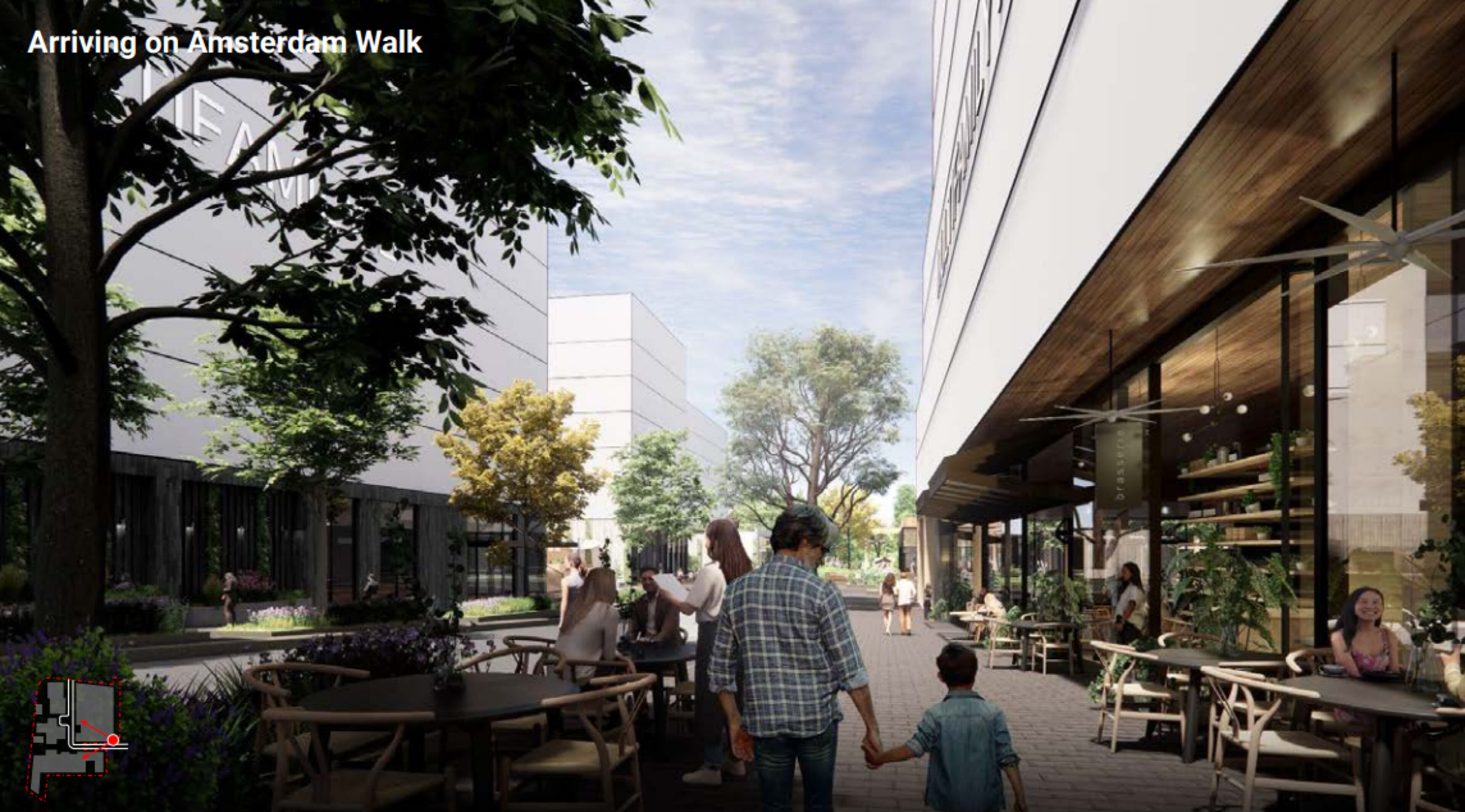 Portman Holdings' Amsterdam Walk redevelopment will span 9 acres and involve replacing the existing shopping center with new buildings and infrastructure.