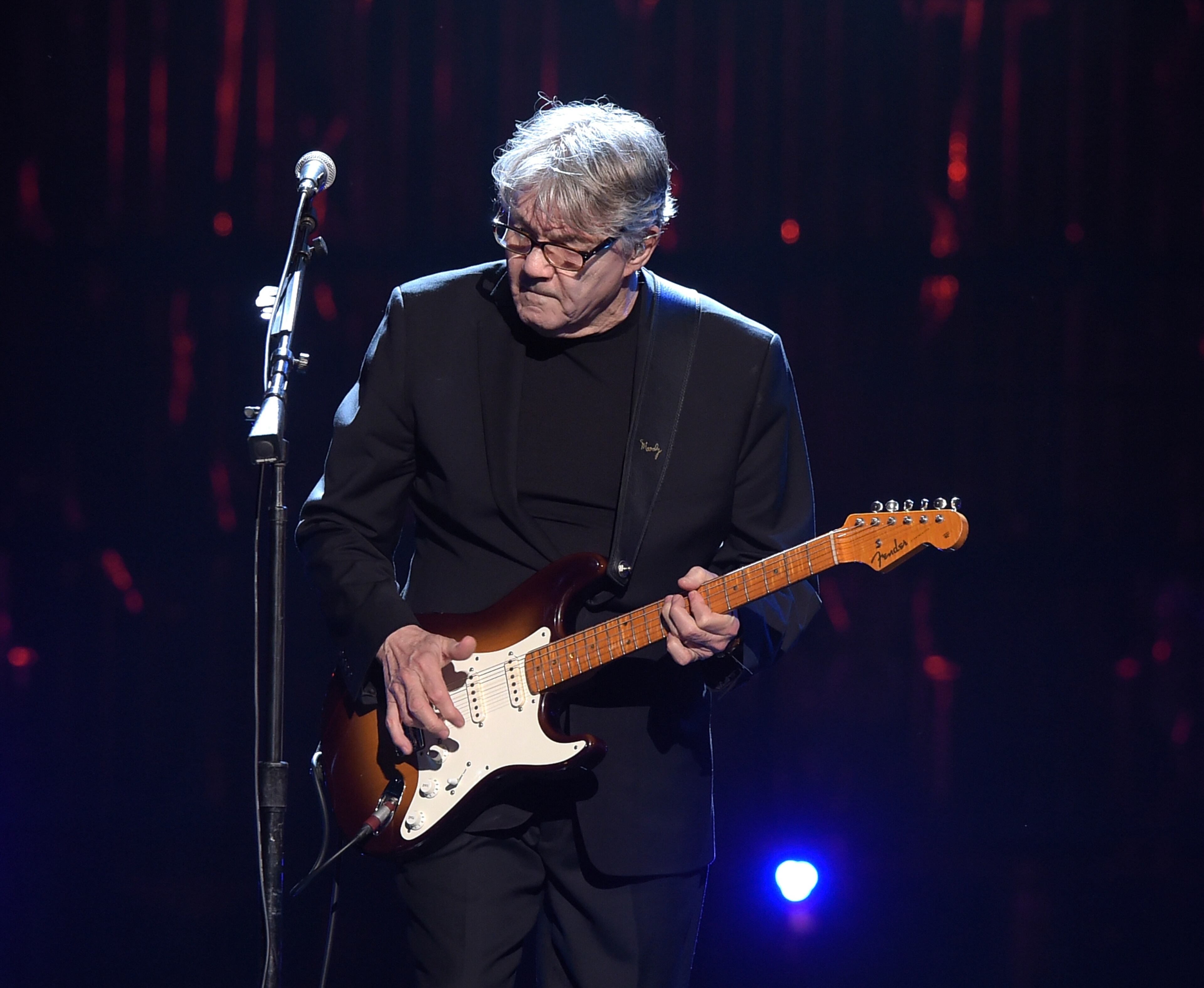 NEW YORK, NEW YORK - APRIL 08: Inductee Steve Miller performs at the 31st Annual Rock And Roll Hall Of Fame Induction Ceremony at Barclays Center on April 8, 2016 in New York City. (Photo by Theo Wargo/Getty Images)