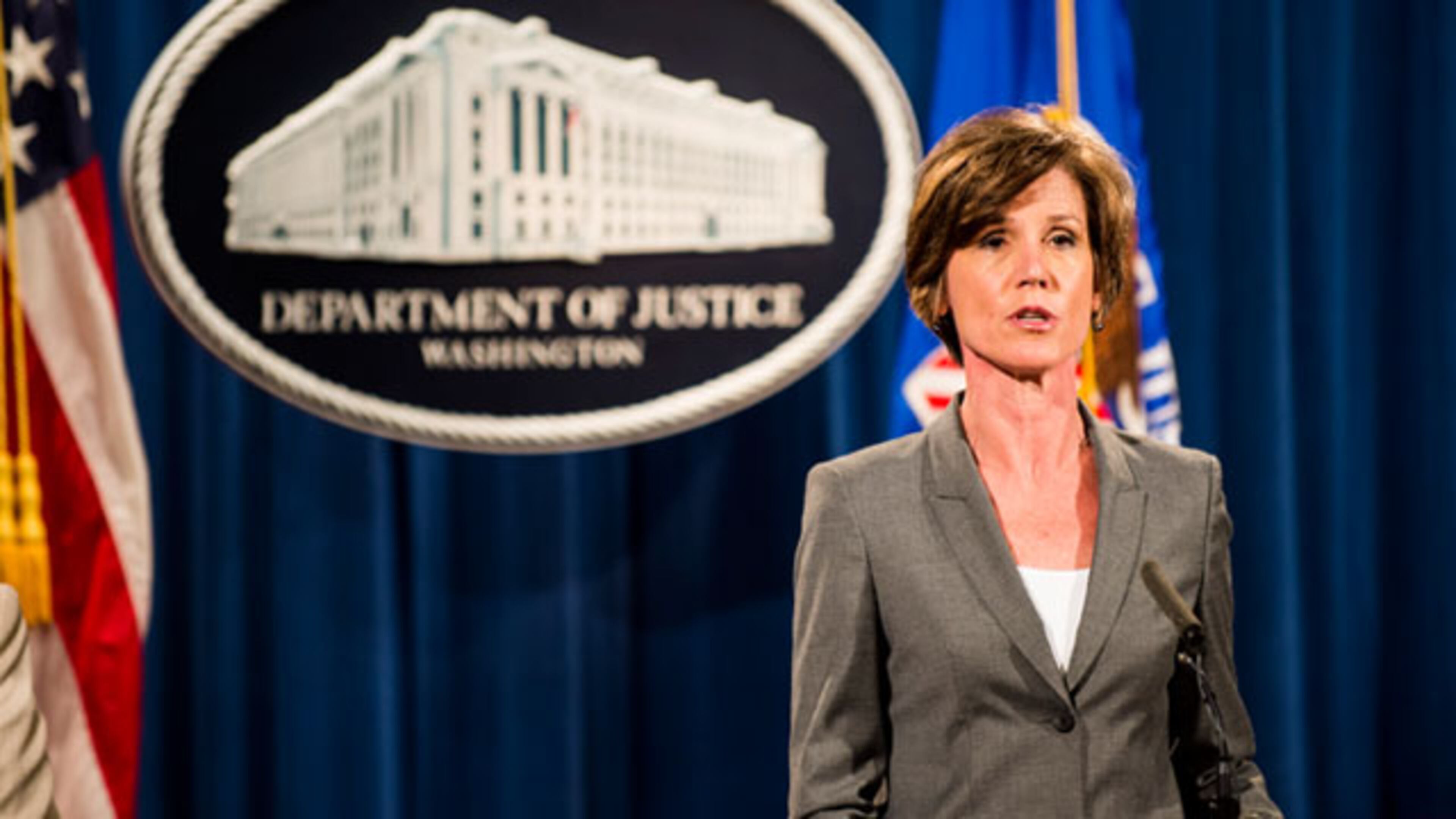 WASHINGTON, DC - JUNE 28: Deputy Attorney General Sally Q. Yates speaks during a press conference at the Department of Justice on June 28, 2016 in Washington, DC. (Photo by Pete Marovich/Getty Images)