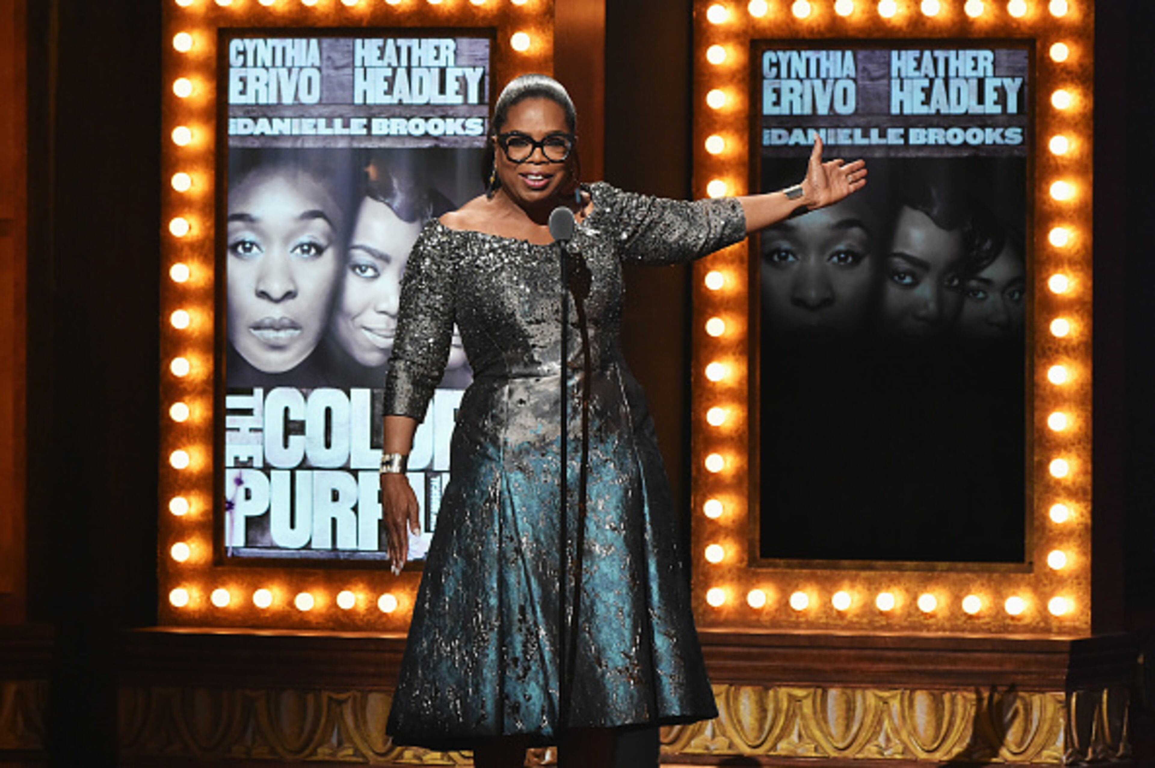 NEW YORK, NY - JUNE 12: Oprah Winfrey speaks onstage during the 70th Annual Tony Awards at The Beacon Theatre on June 12, 2016 in New York City. (Photo by Theo Wargo/Getty Images for Tony Awards Productions)