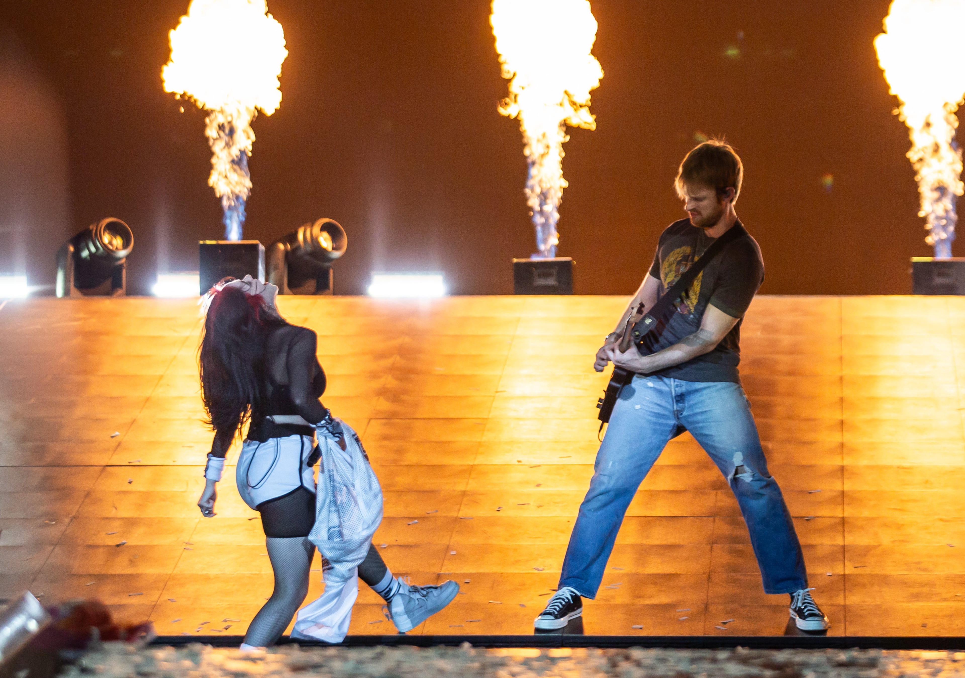 Atlanta, Ga: Billie Eilish headlined Saturday night at Music Midtown showing why she's one of the biggest forces in pop music with an onslaught of hits and raw energy. Photo taken Saturday, September 16, 2023 at Piedmont Park. (RYAN FLEISHER FOR THE ATLANTA JOURNAL-CONSTITUTION)
