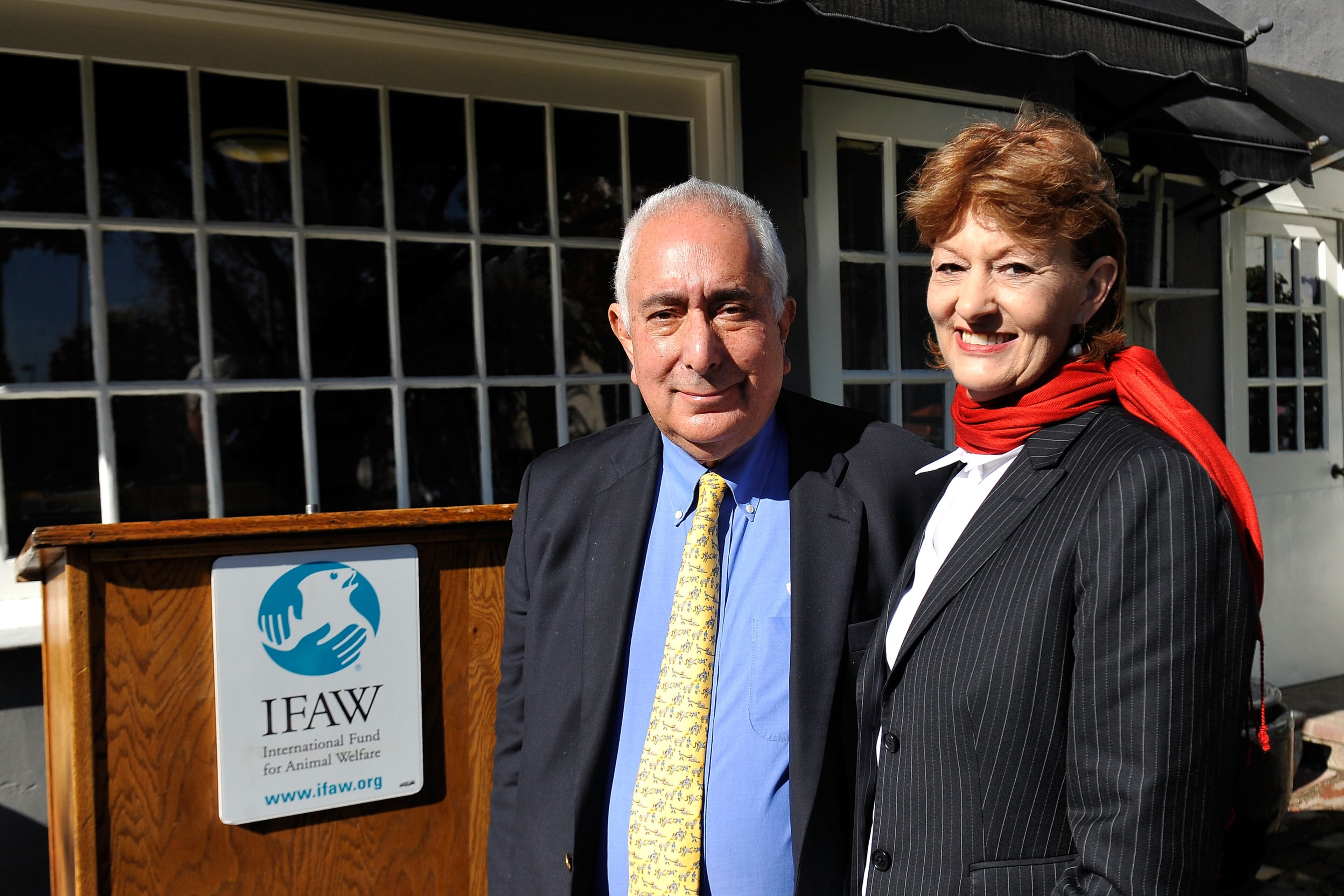 Actor Ben Stein was married to wife Alexandra Denman from 1968 to 1974. The pair remarried in 1977. (Photo by Jerod Harris/Getty Images for IFAW)