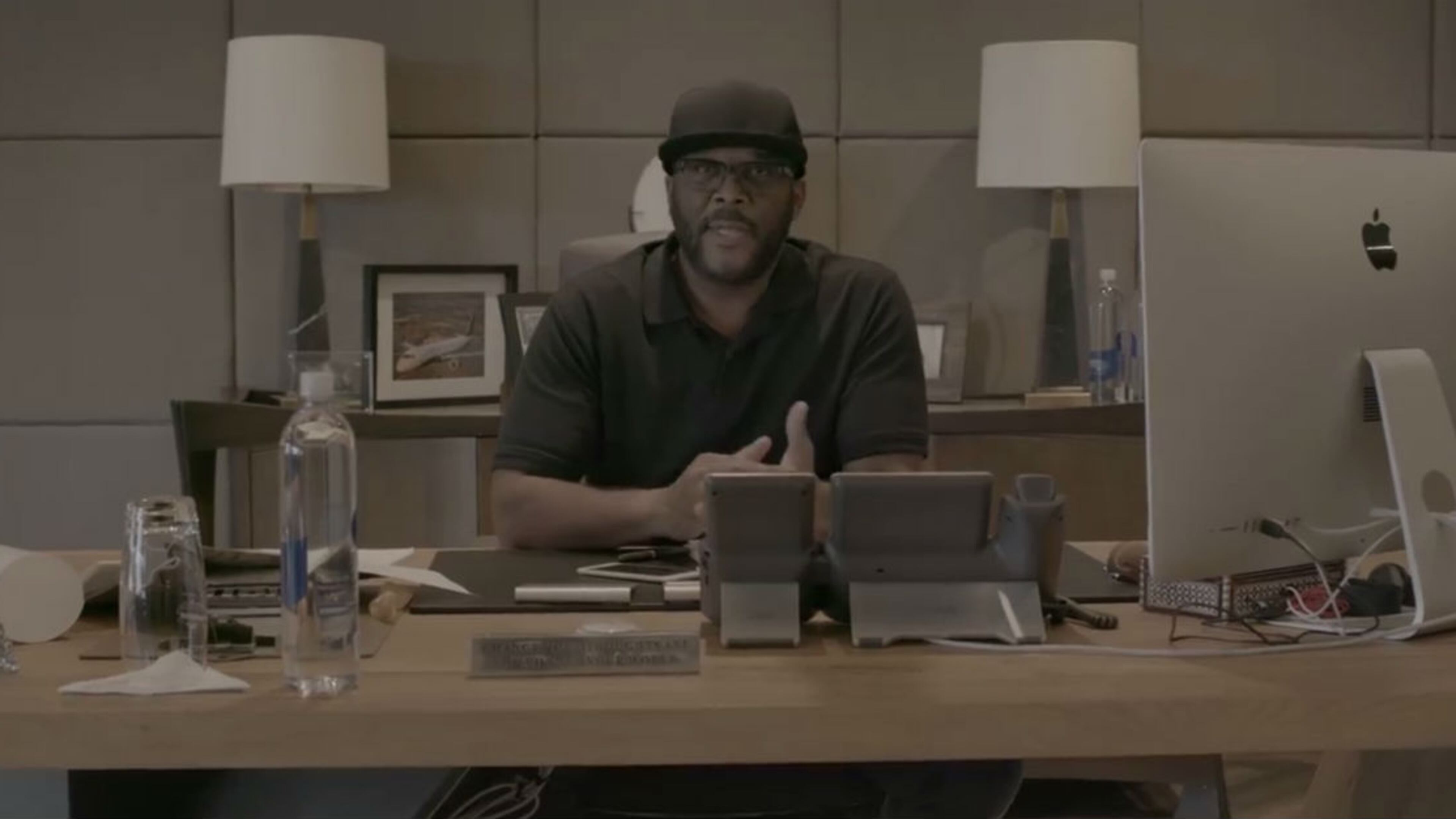 Television and film mogul Tyler Perry says he will donate to hurricane relief efforts and defended megachurch pastor Joel Osteen.