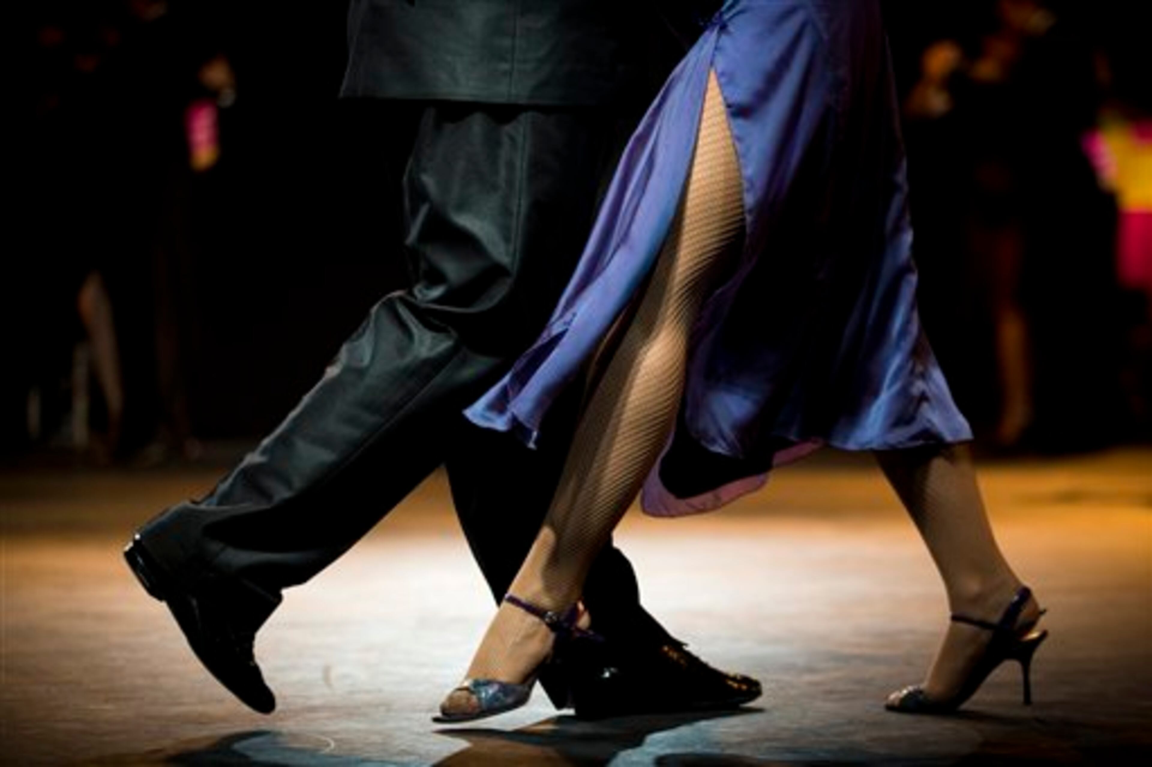 A couple dances in the salon category during the 2013 Tango World Championship in Buenos Aires, Argentina, Monday, Aug. 19, 2013. (AP Photo/Victor R. Caivano)