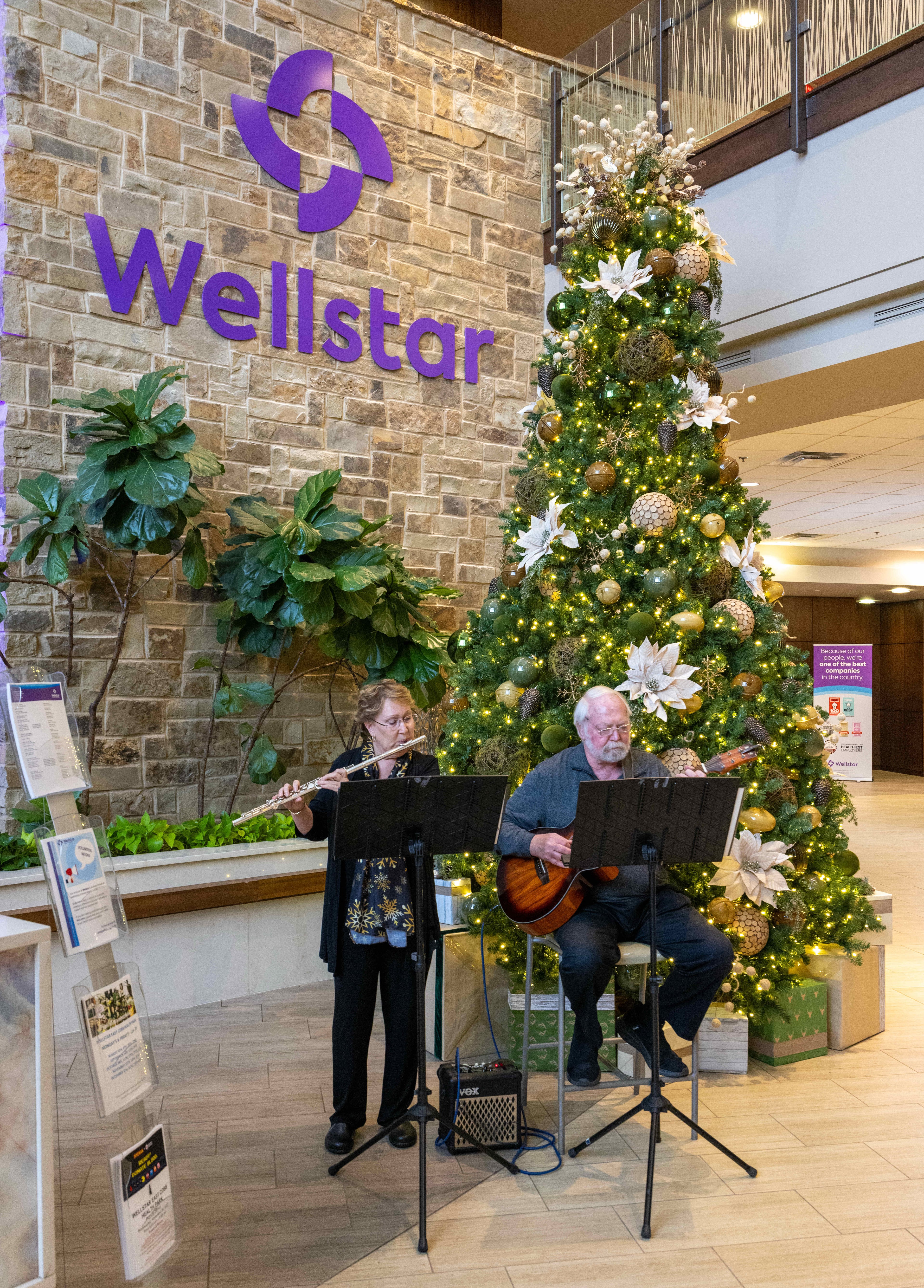 Barb Russell and Dave Walter volunteer across four Wellstar facilities in metro Atlanta, including Wellstar Hospice Care at Kennesaw Mountain. (Phil Skinner for the AJC)