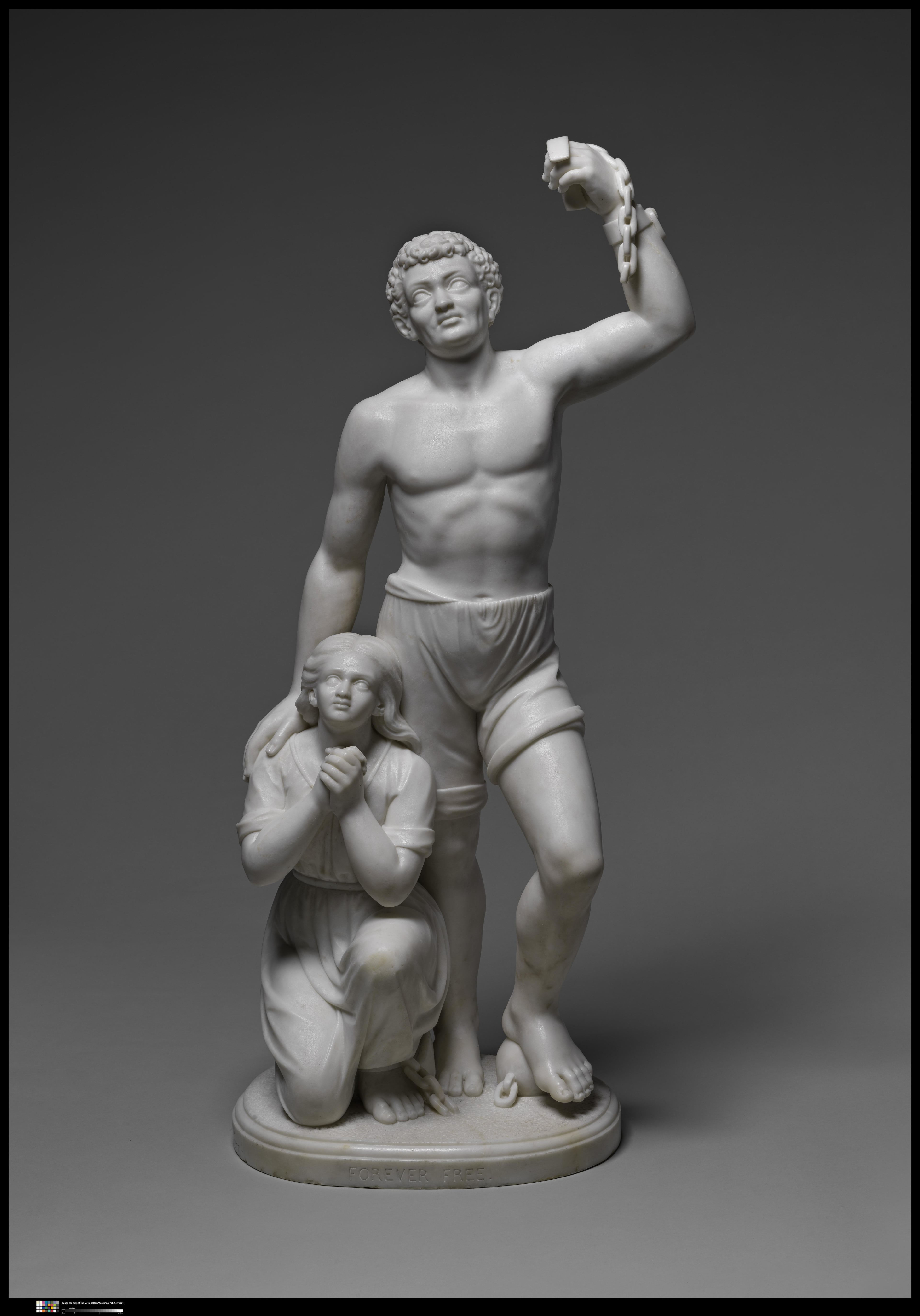 "Forever Free" (1867), a Carrara marble sculpture by Edmonia Lewis. (Courtesy of the Georgia Museum of Art and Howard University Gallery of Art/Metropolitan Museum of Art)