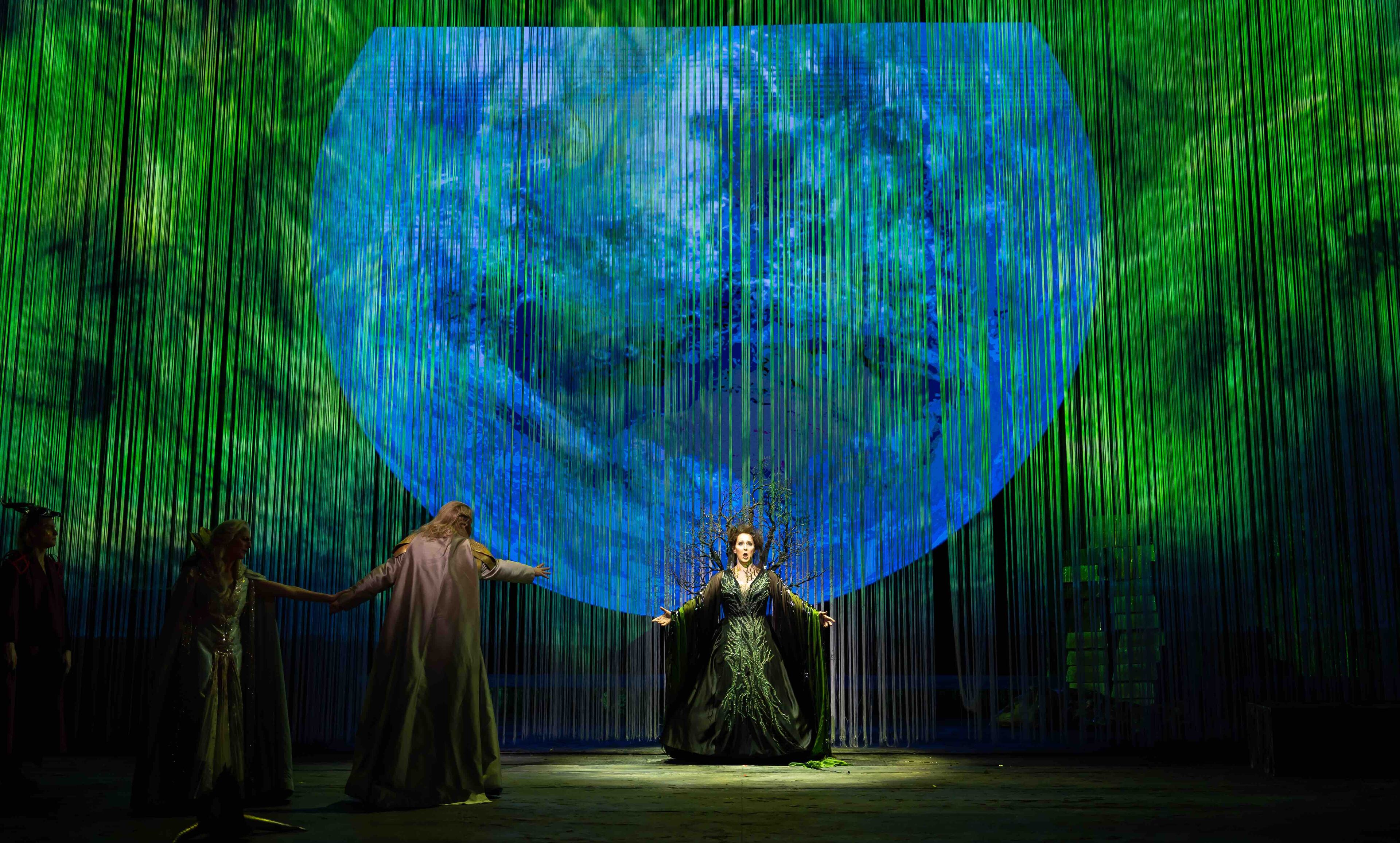 The Earth goddess Erda (Lindsay Ammann) warns Wotan about keeping the ring in "Das Rheingold."
Courtesy Scott Suchman/Dallas Opera