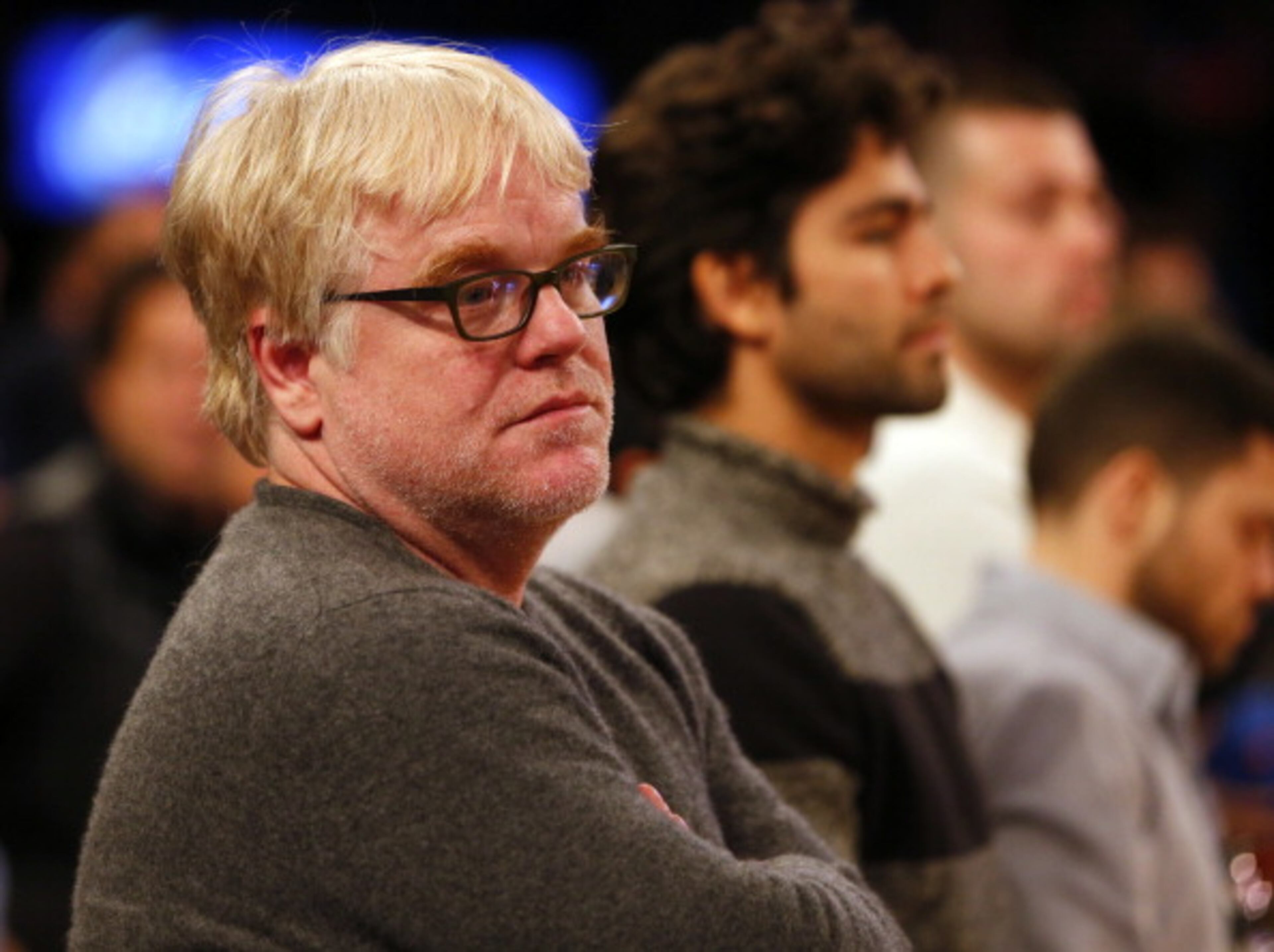 NEW YORK, NY - DECEMBER 25: American film actor Philip Seymour Hoffman looks on as the Oklahoma City Thunder play the New York Knicks during an NBA basketball game at Madison Square Garden on December 25, 2013 in New York City. The Thunder defeated the Knicks 123-94. NOTE TO USER: User expressly acknowledges and agrees that, by downloading and/or using this photograph, user is consenting to the terms and conditions of the Getty Images License Agreement. (Photo by Rich Schultz /Getty Images)