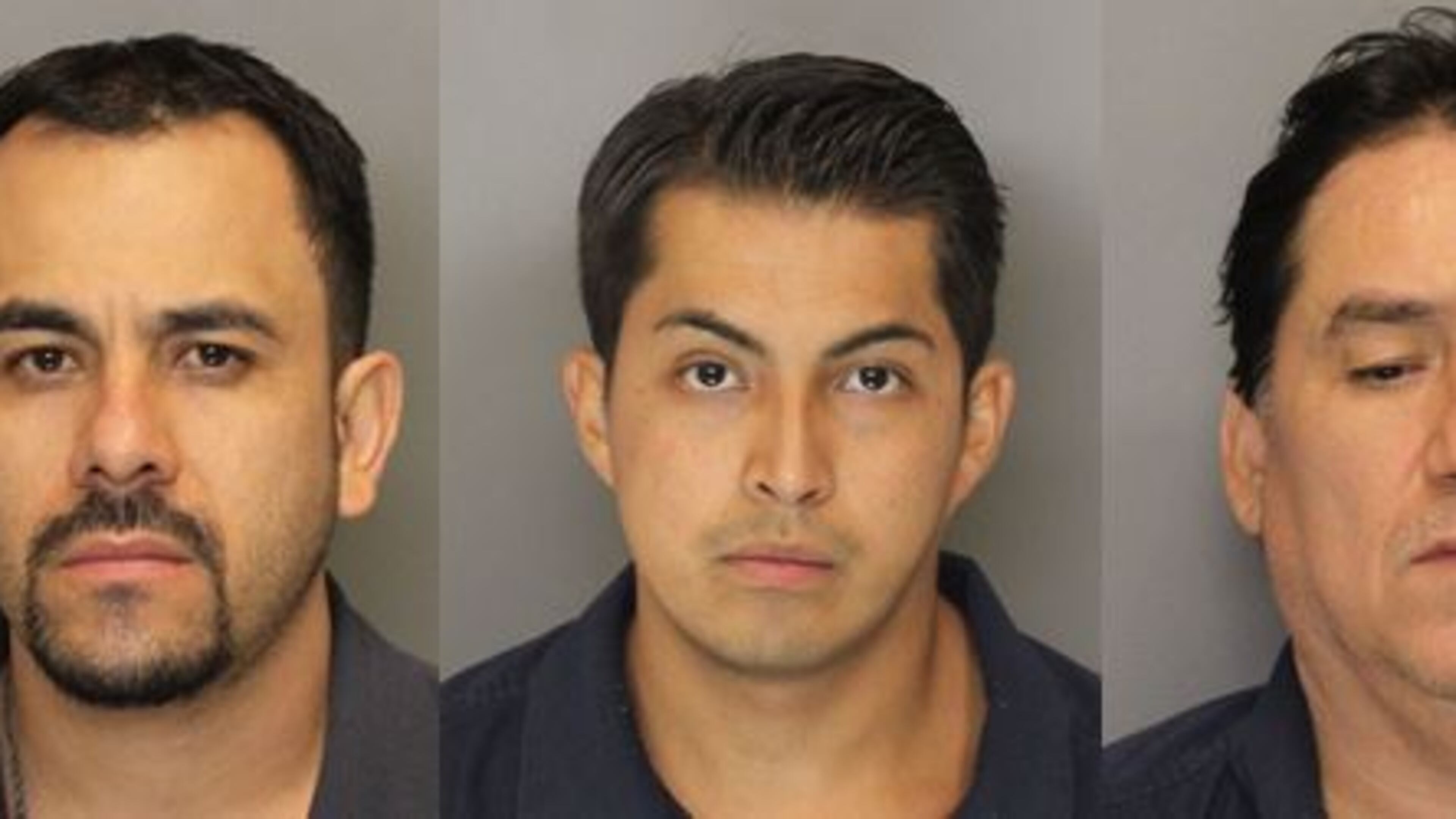 (from left to right) Fernando Rodriquez, Javier Leonardo Rodriguez-Buitrago and Jesus Ruben Rosillo. (Credit: Cobb County Sheriff’s Office)