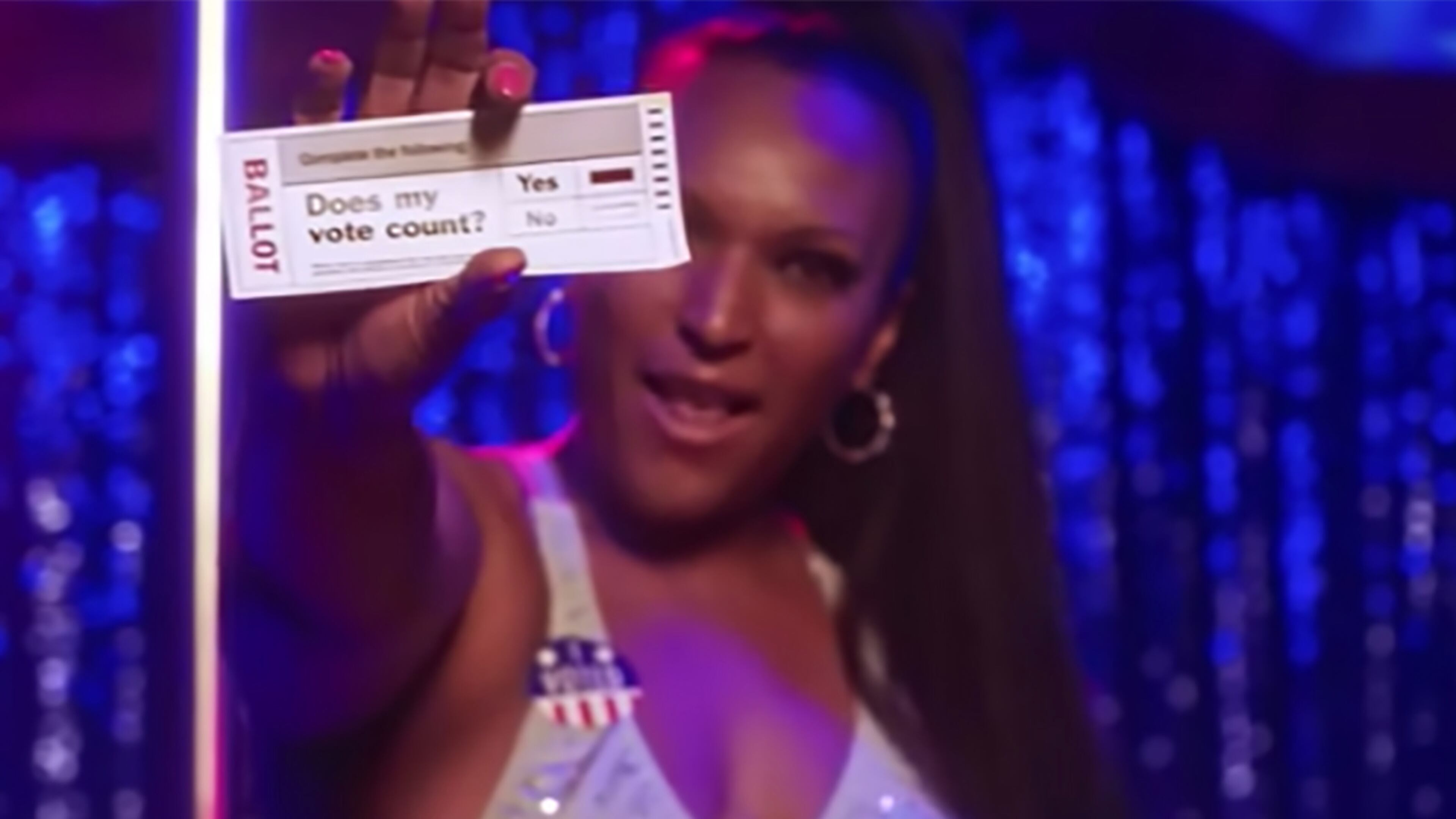 "Get Your Booty To The Poll" is a 2020 voting advertisement designed to appeal specifically to young Black men. Black men ages 18 and 34 had the lowest turnout among any racial group in all four metro counties during the 2016 presidential election. (GoVote screengrab)