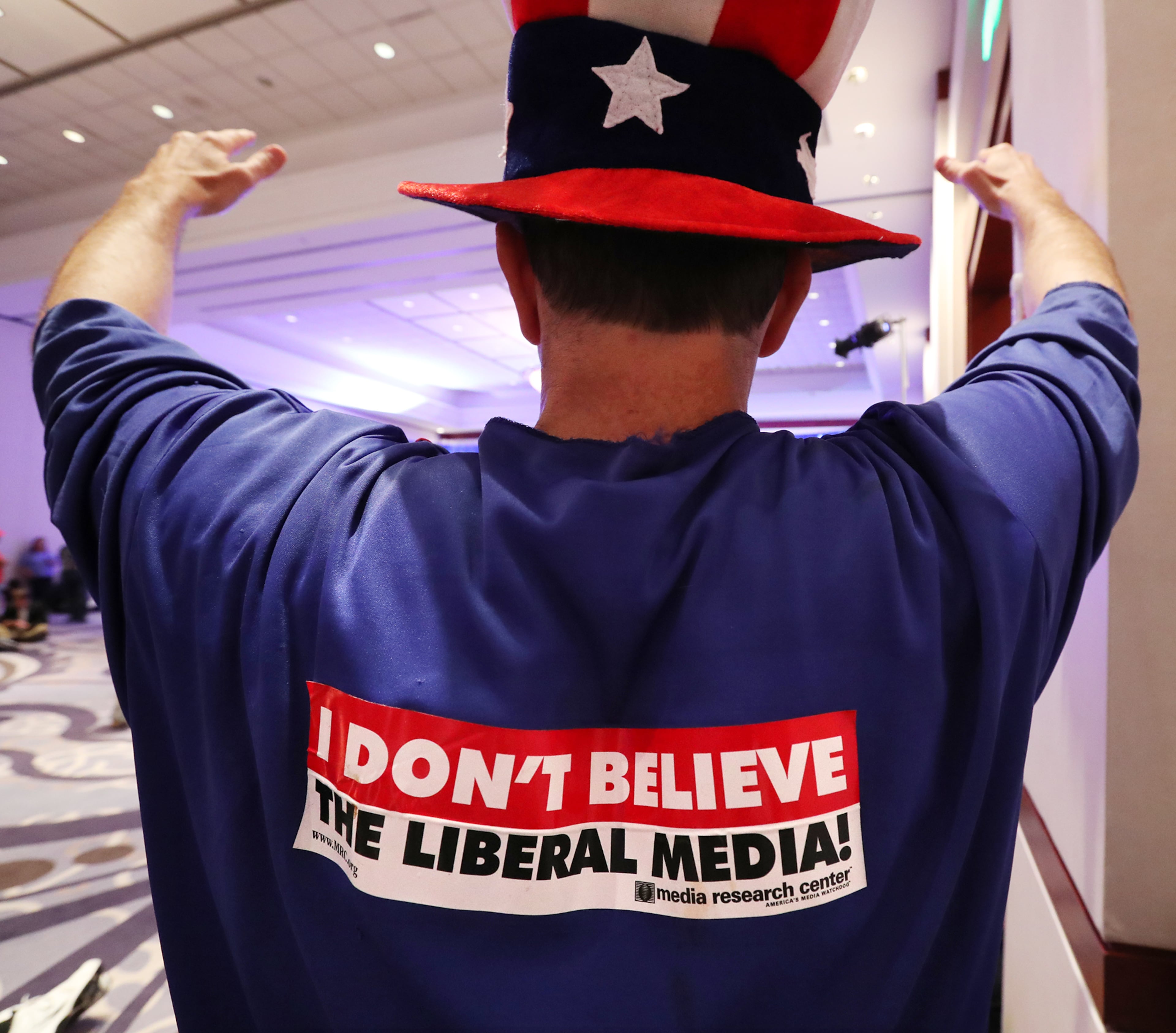 Trump supporter Peter Ludwinski of Marietta attends Republican Vice Presidential nominee Mike Pence's campaign stop at the Cobb-Marietta Coliseum & Exhibit Hall Authority on Monday, August 29, 2016, in Marietta. Curtis Compton /ccompton@ajc.com