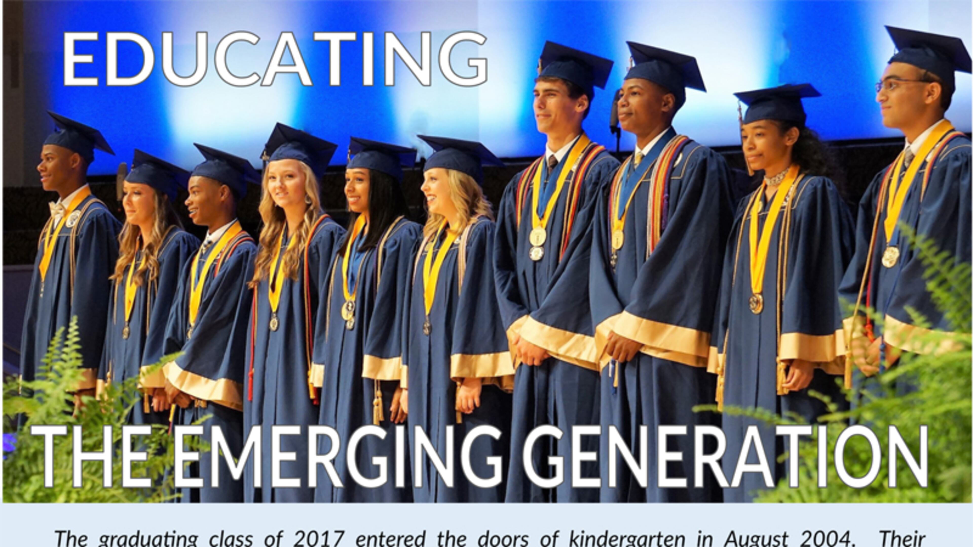 Members of the 2017 high school graduating class are prominently featured on the cover of the Cherokee County School District annual report. CHEROKEE COUNTY SCHOOLS