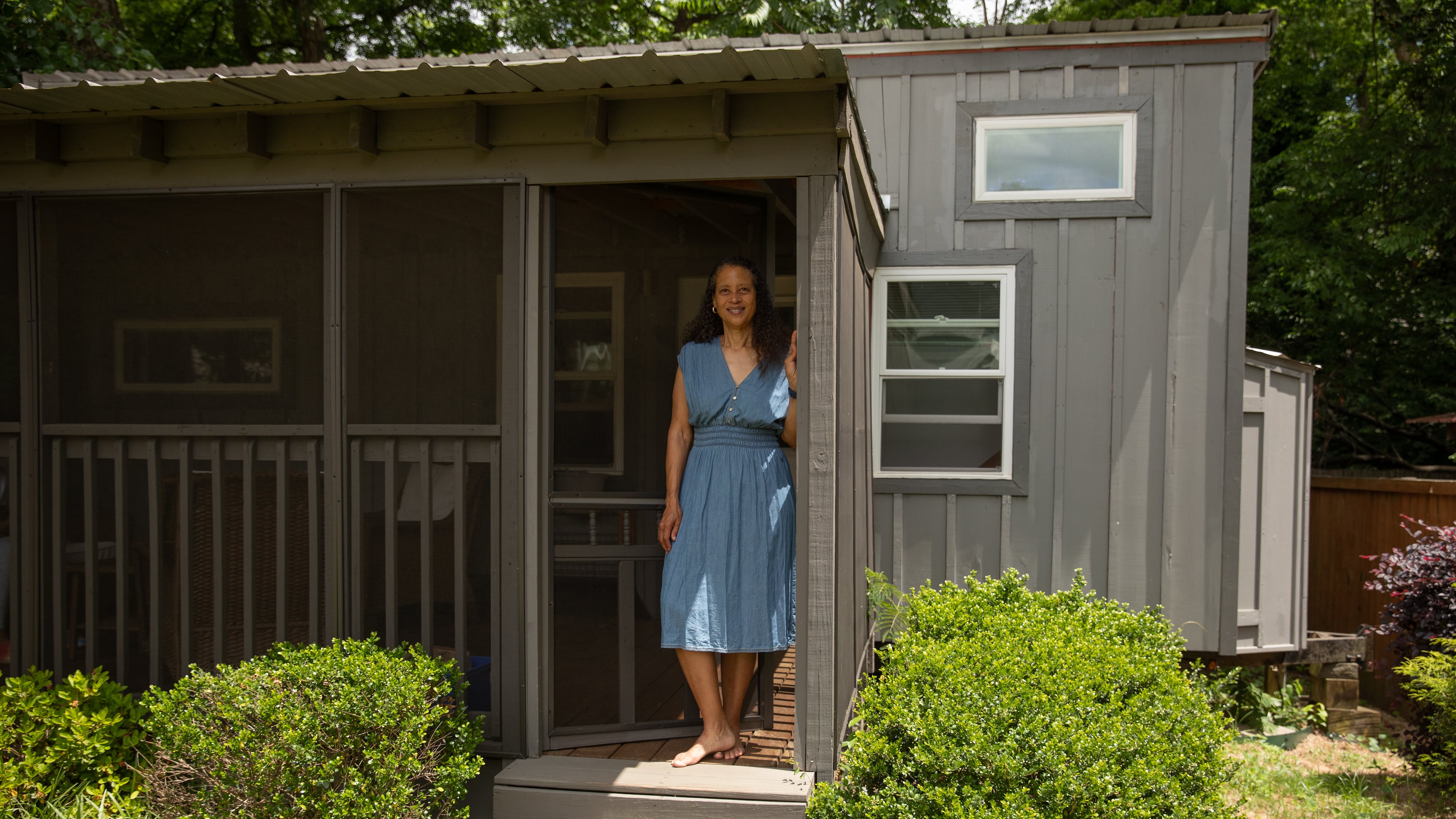 Cabbagetown resident Nadia Giordani rents a tiny home in her backyard. She'll soon open the booking window for the 2026 FIFA World Cup. (Riley Bunch/AJC)