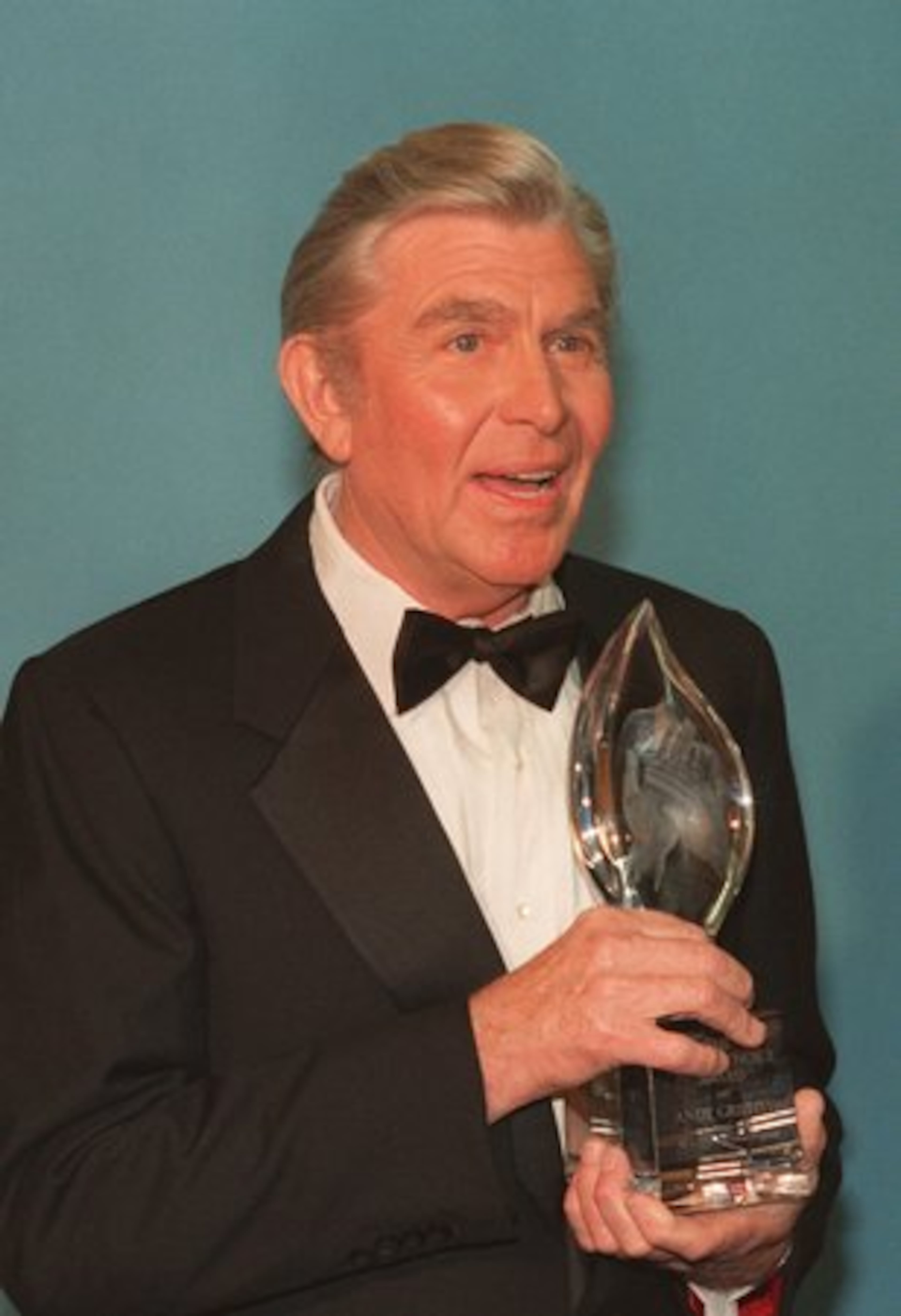 Griffith is all smiles following his being named top male perfomer in a new TV program "Matlock" at the 13th Annual People's Choice Awards in Santa Monica, Calif, March 13, 1987. Griffith filmed "Matlock" in Atlanta from 1986 to 1995.