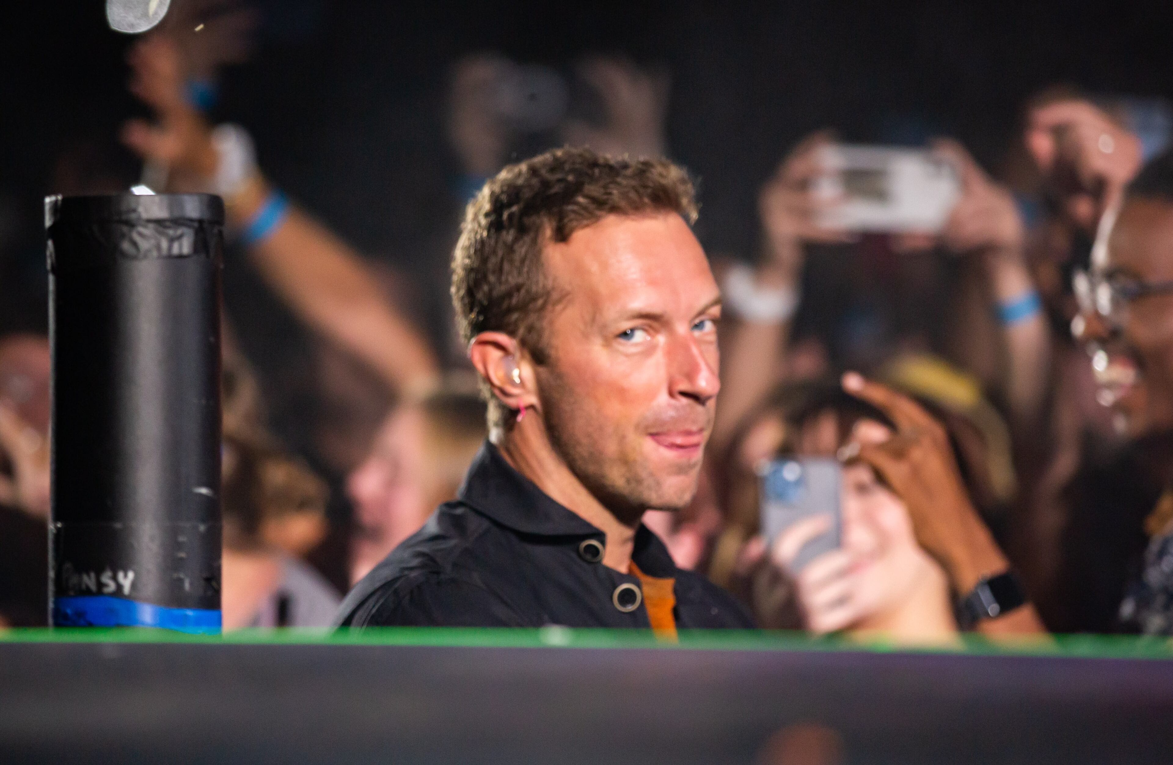 Coldplay, featuring lead singer Chris Martin, brought its Music of the Spheres World Tour to Mercedes-Benz Stadium in Atlanta on Saturday night, June 11, 2022. (Ryan Fleisher for The Atlanta Journal-Constitution)