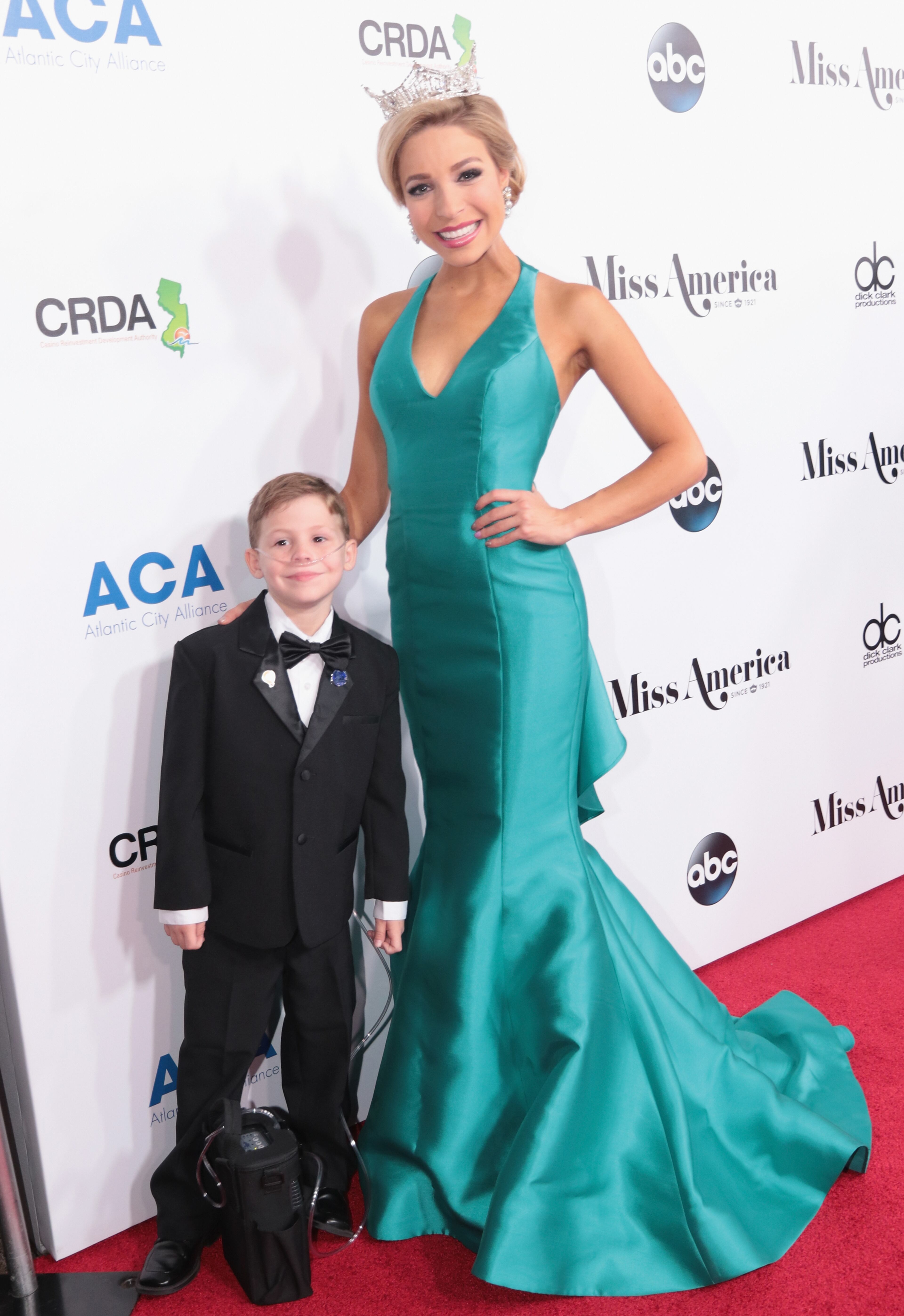 ATLANTIC CITY, NJ - SEPTEMBER 13: Nathan Ferrell and Kira Kazantsev attend the 2016 Miss America Competition at Boardwalk Hall Arena on September 13, 2015 in Atlantic City, New Jersey. (Photo by Donald Kravitz/Getty Images for dcp)