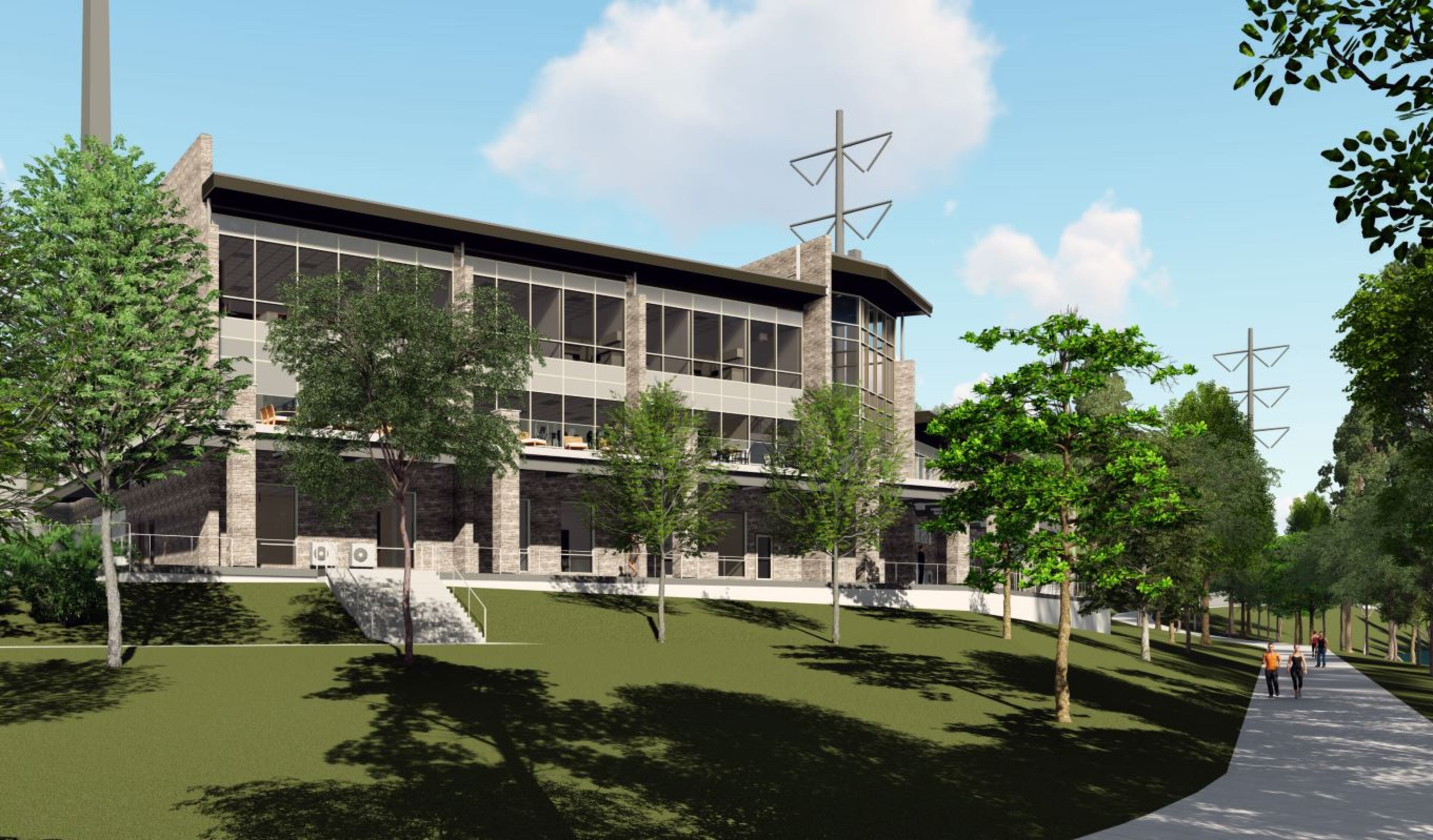 The building will overlook the Peachtree Creek Greenway, part of which is currently under construction. (Photo: Rosser via city of Brookhaven)