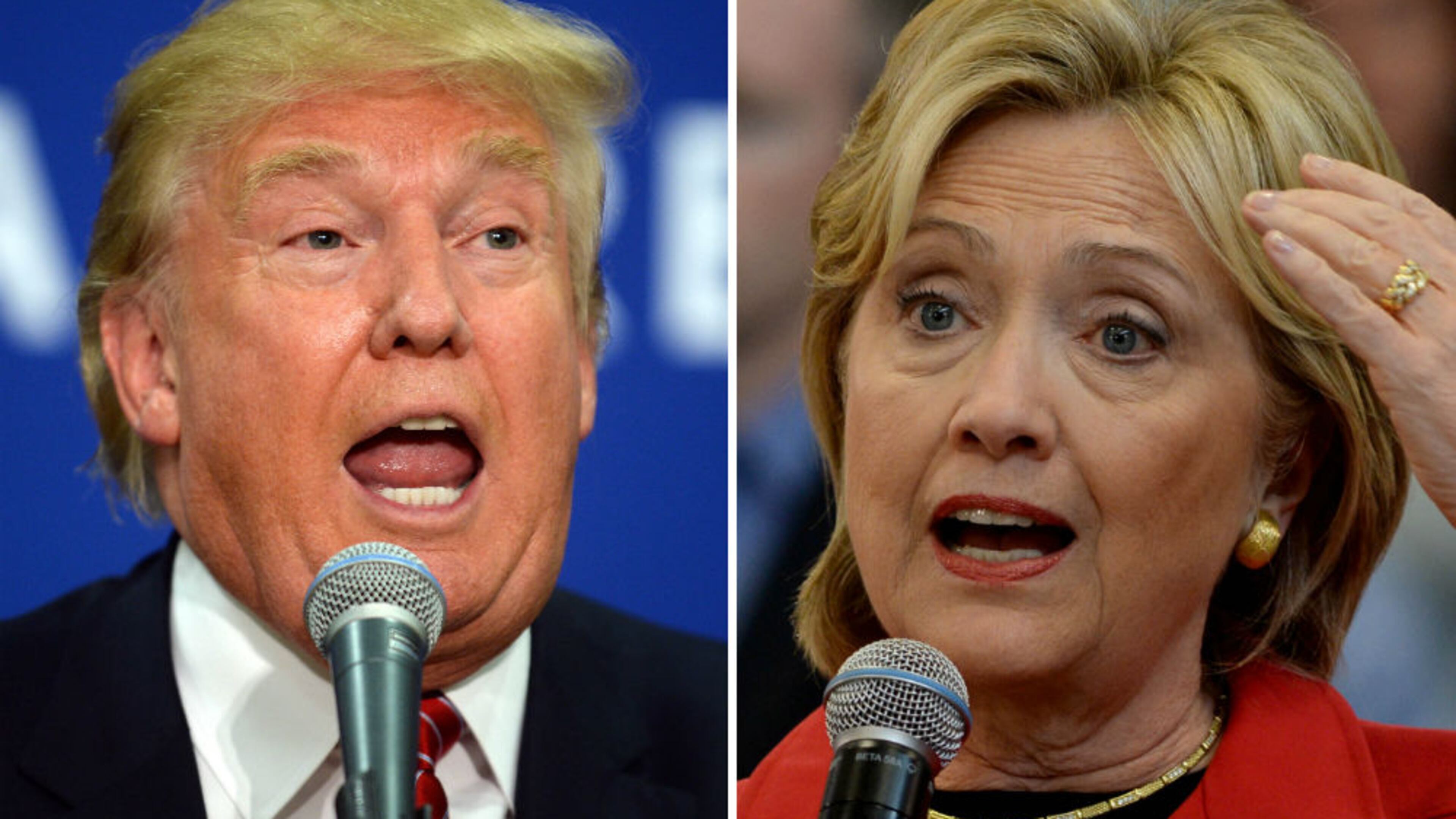 Donald Trump and Hillary Clinton: presidential pranksters? (Getty Images)