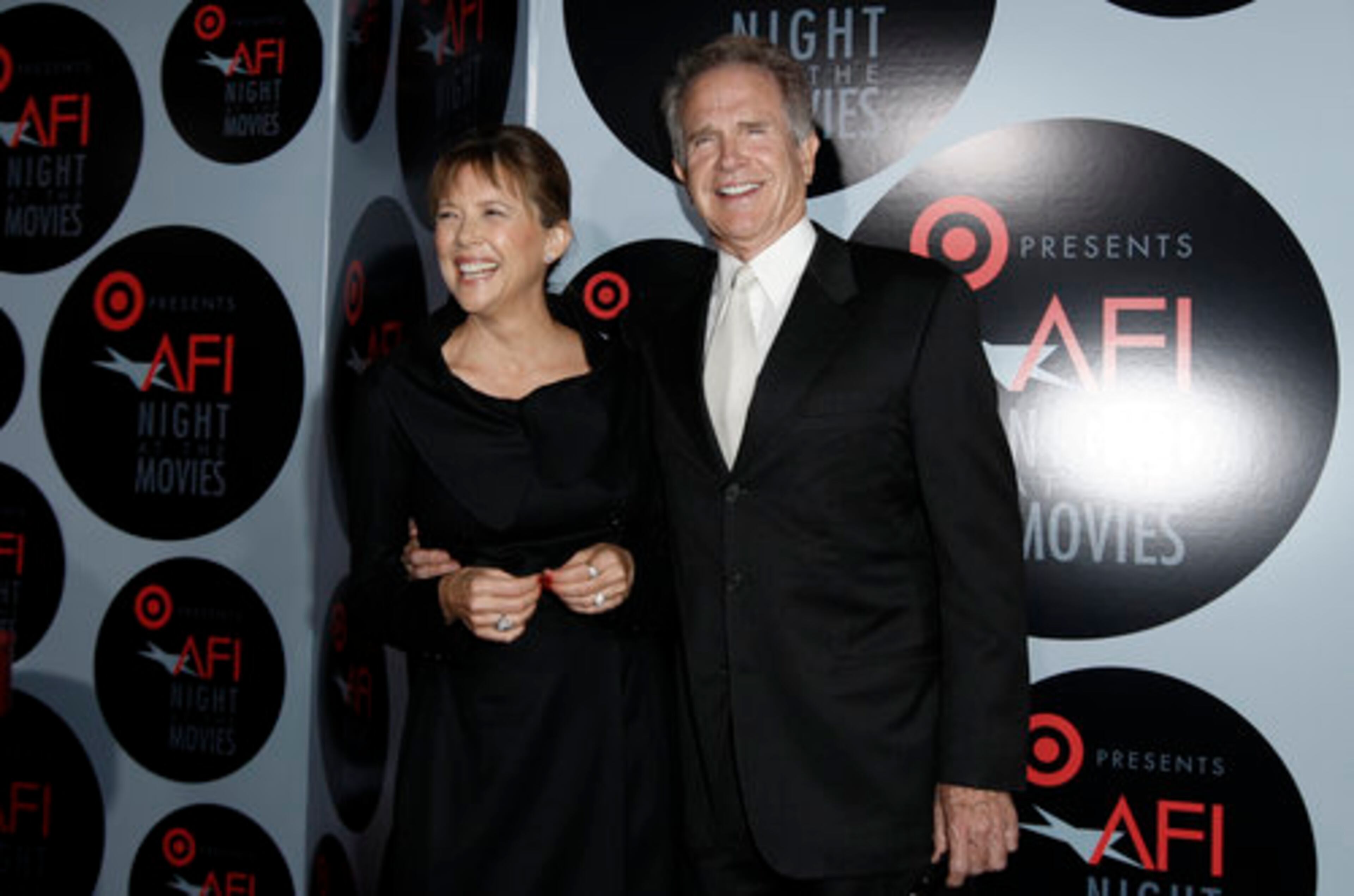 Annette Bening and husband Warren Beatty are all smiles.