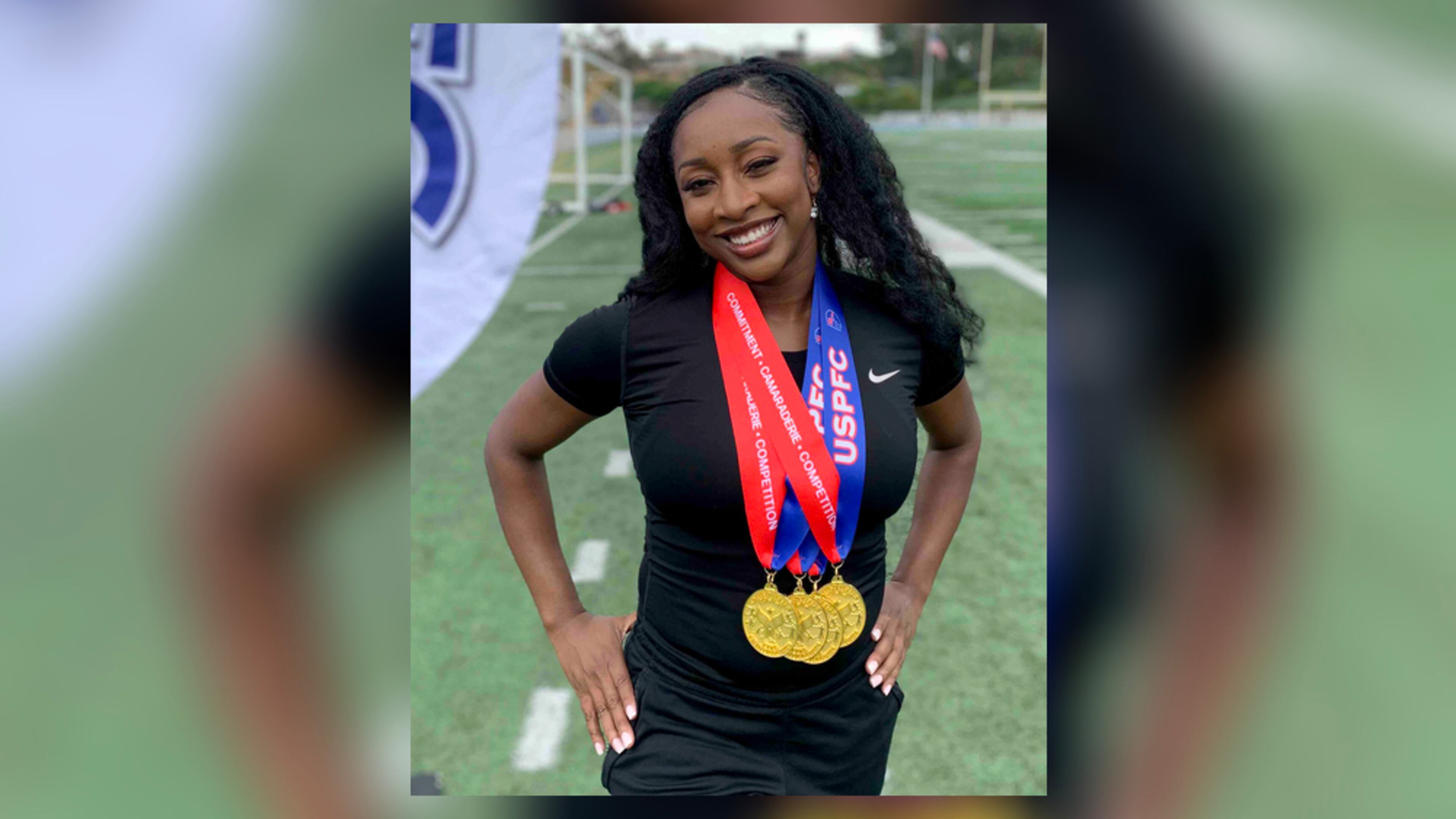 Johns Creek police Officer Shy’Keya Wimberly competed in the USA Police and Fire Championship in San Diego, California, over the weekend. She won all four of her events.
