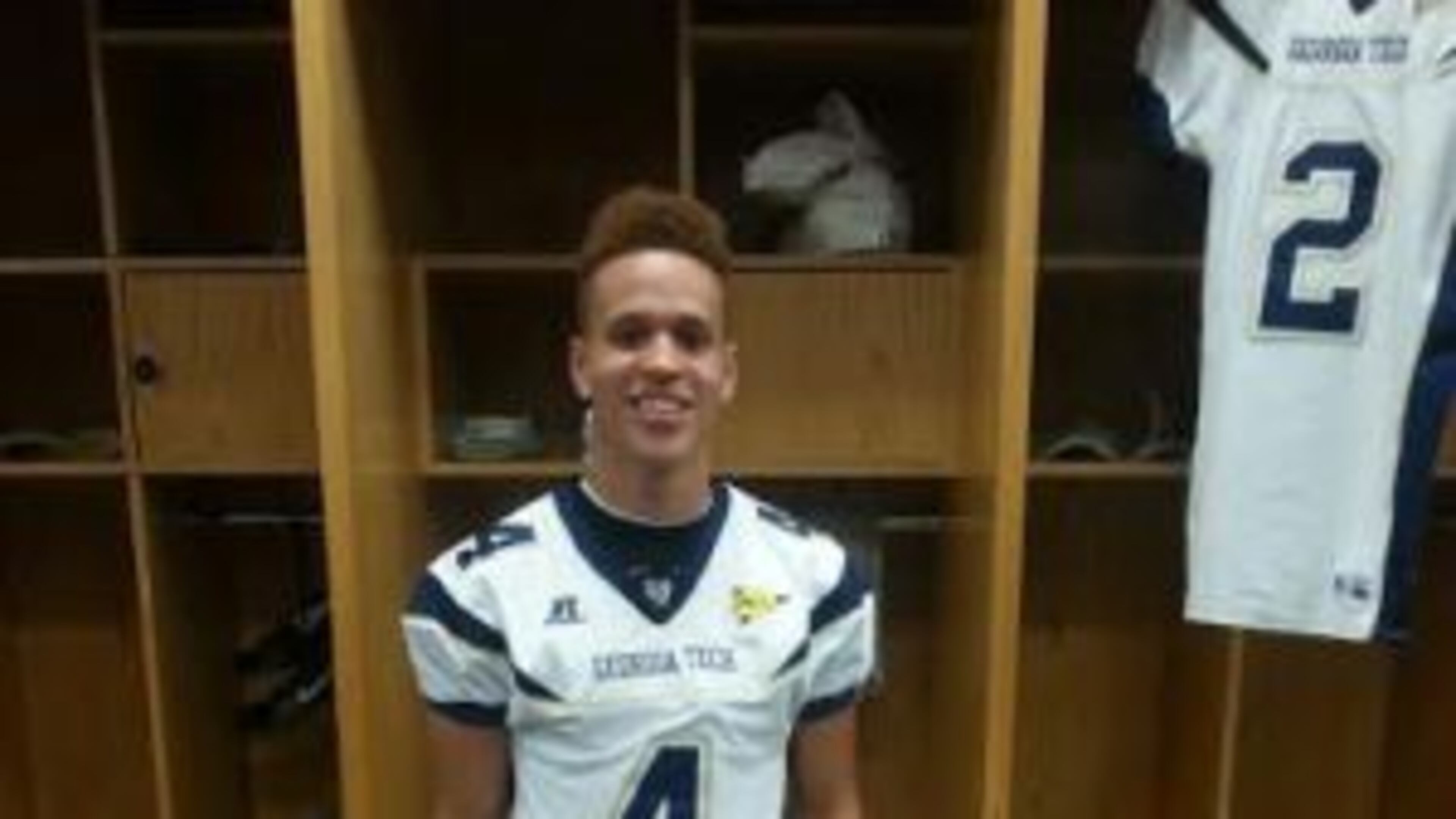 Georgia Tech freshman Dante Wigley on a recruiting visit last summer. (Special)