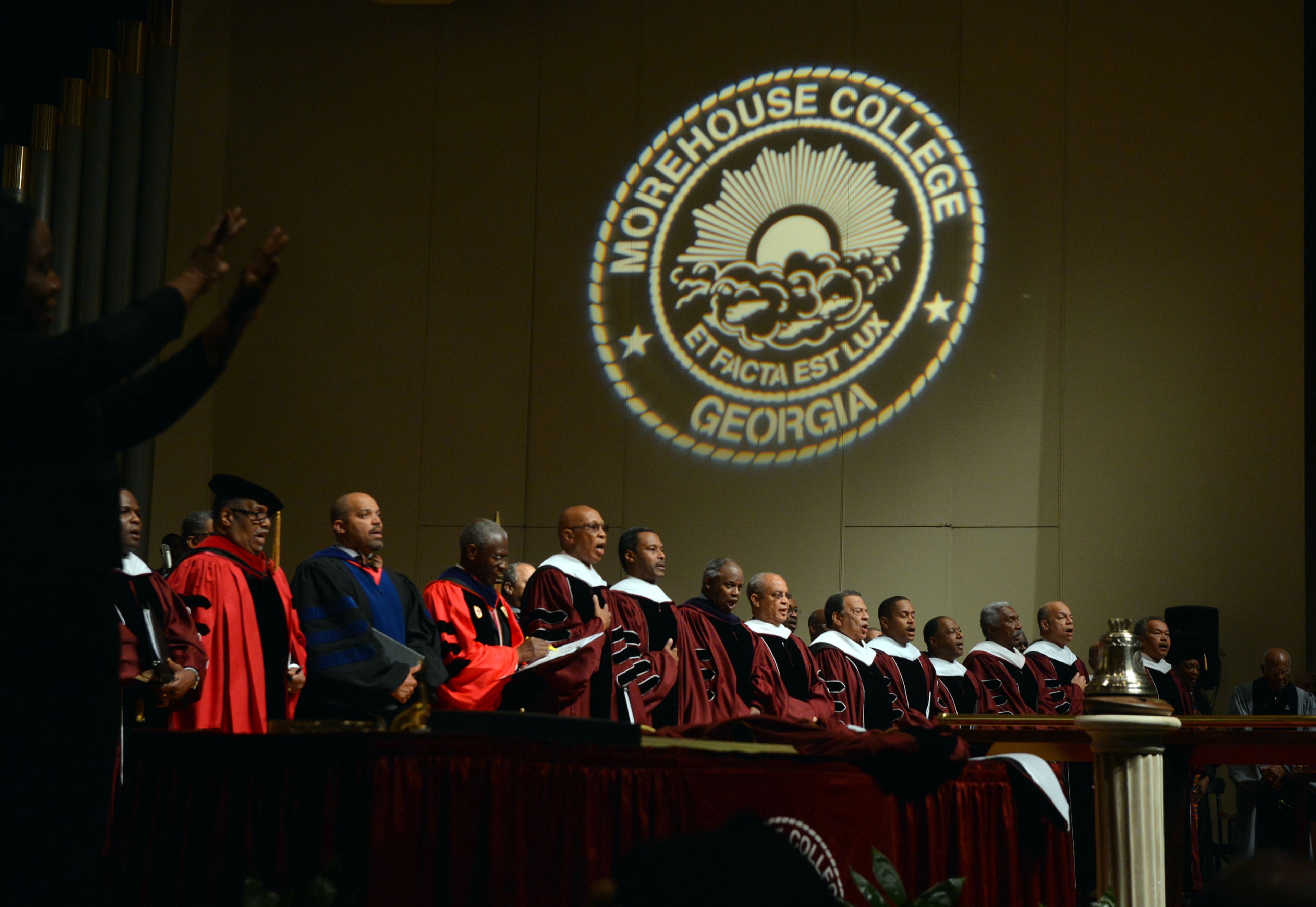 Morehouse College hosted the inauguration of its 11th president John Silvanus Wilson Jr. at the Martin Luther King Jr. International Chapel, Friday, February 14, 2014. Wilson has been on the job since January 2013. Wilson is a 1979 Morehouse graduate.